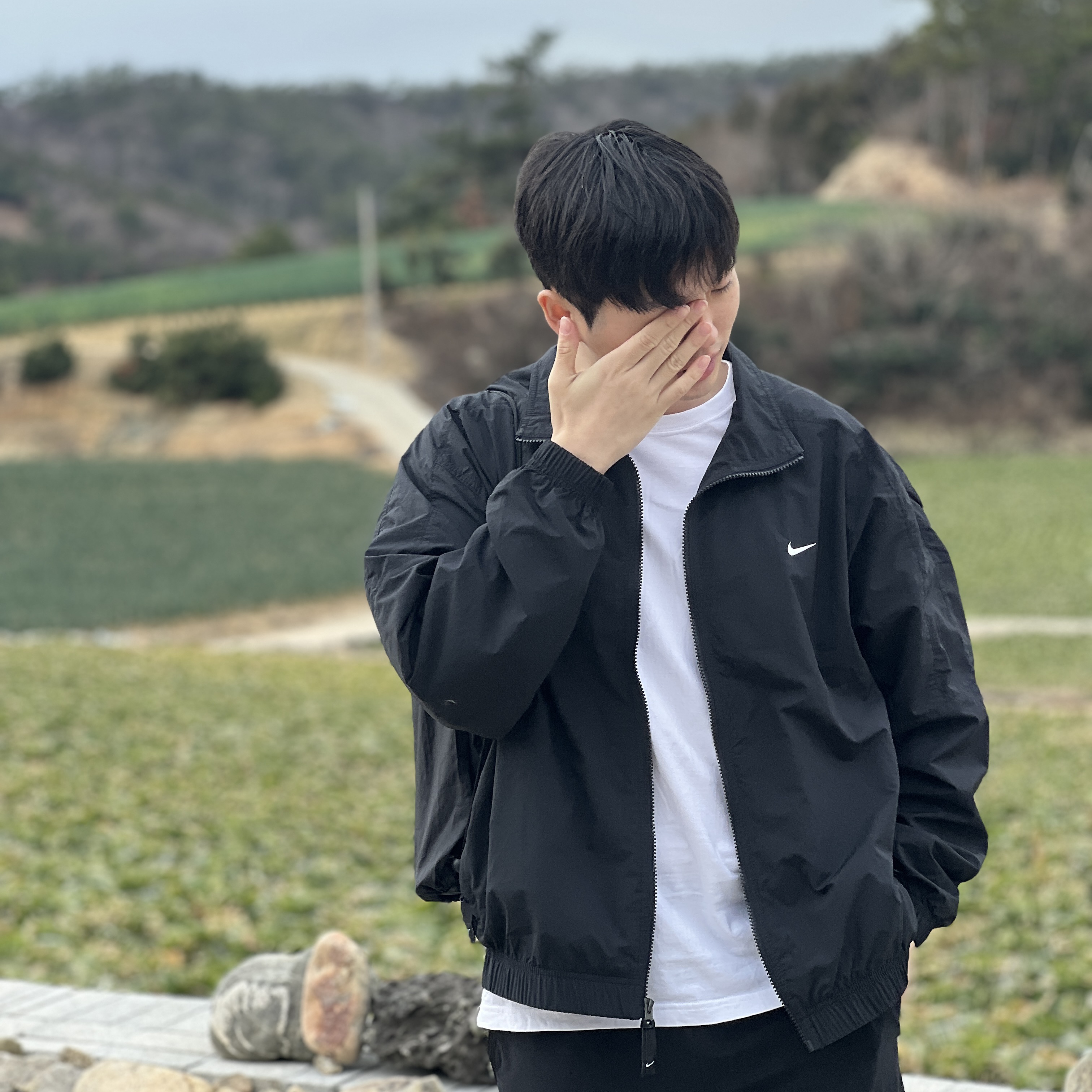Nike NRG Solo Swoosh Woven Track Jacket Black - Asia 착용 스타일