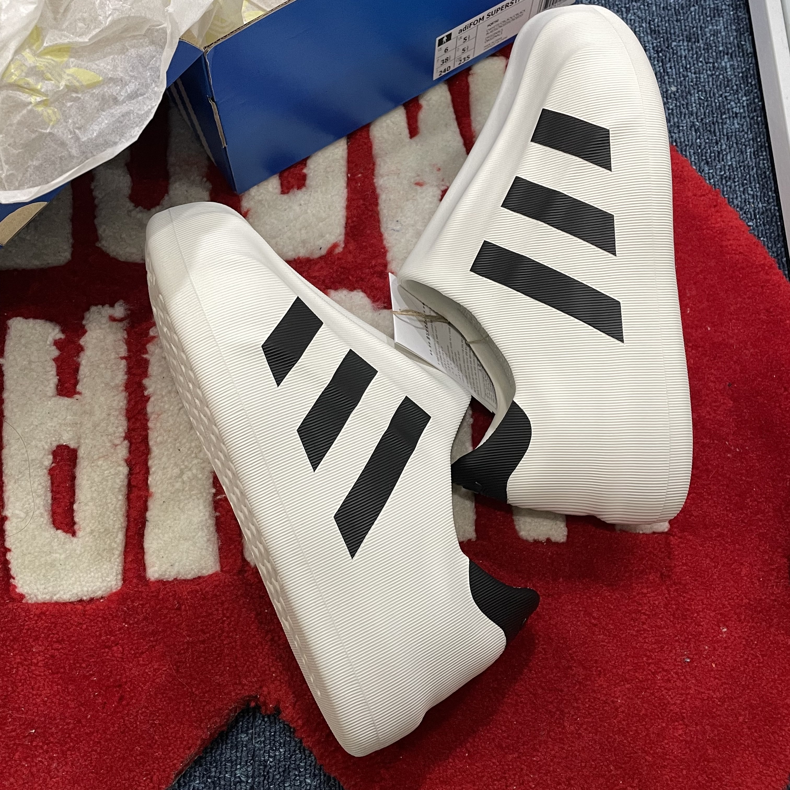 Adidas Adifom Superstar Core White 착용 스타일 - 4