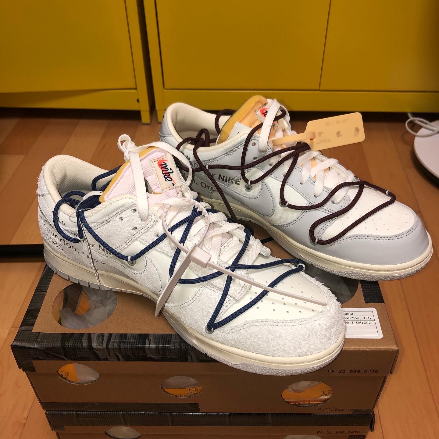 Nike x Off-White Dunk Low The 50 - Lot 46, Nike x Off-White Dunk Low The 50 - Lot 18 착용 스타일 - 1