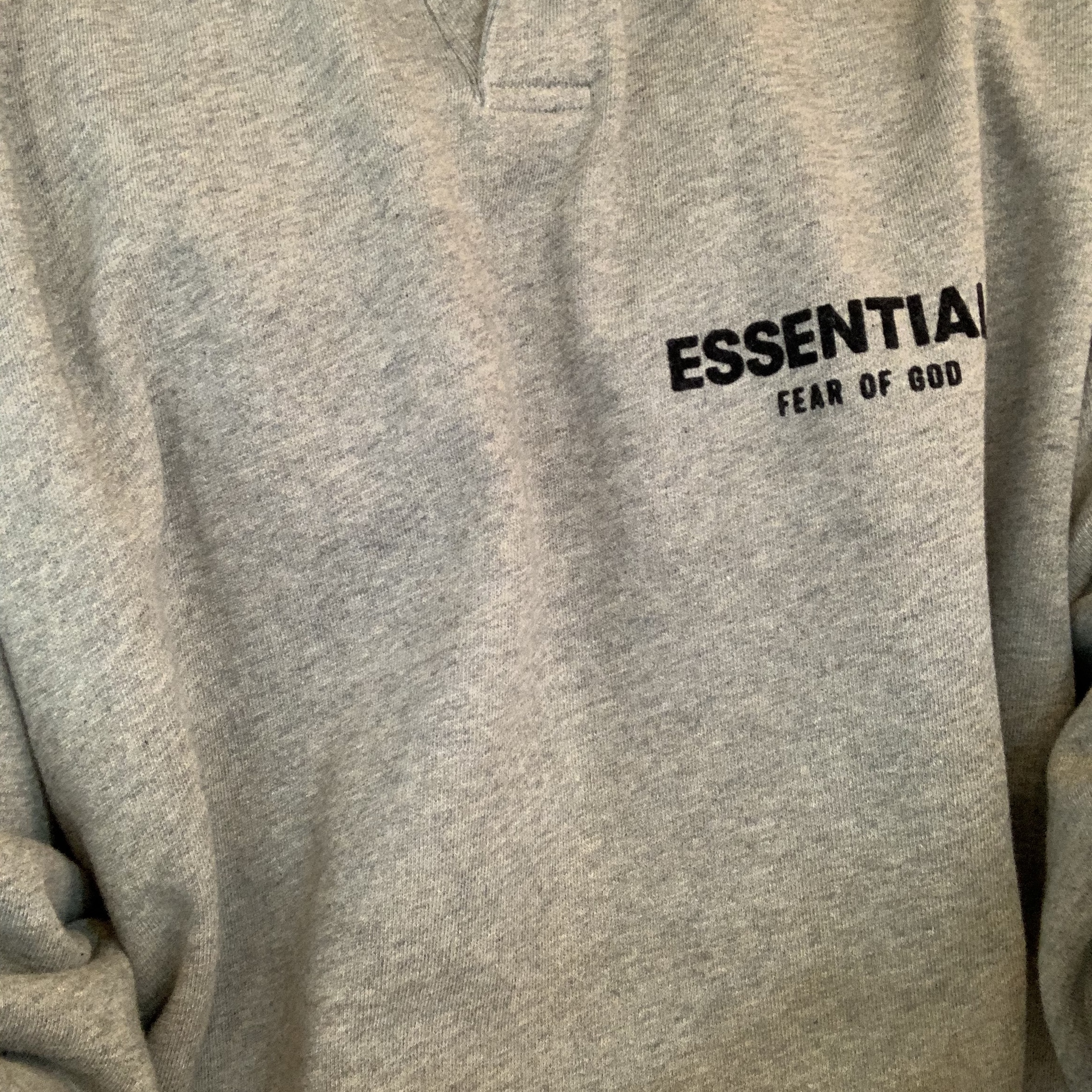Essentials The Core Collection Long Sleeve Polo Dark Oatmeal, Essentials 1977 Long Sleeve T-Shirt Iron - 22SS 착용 스타일 - 1