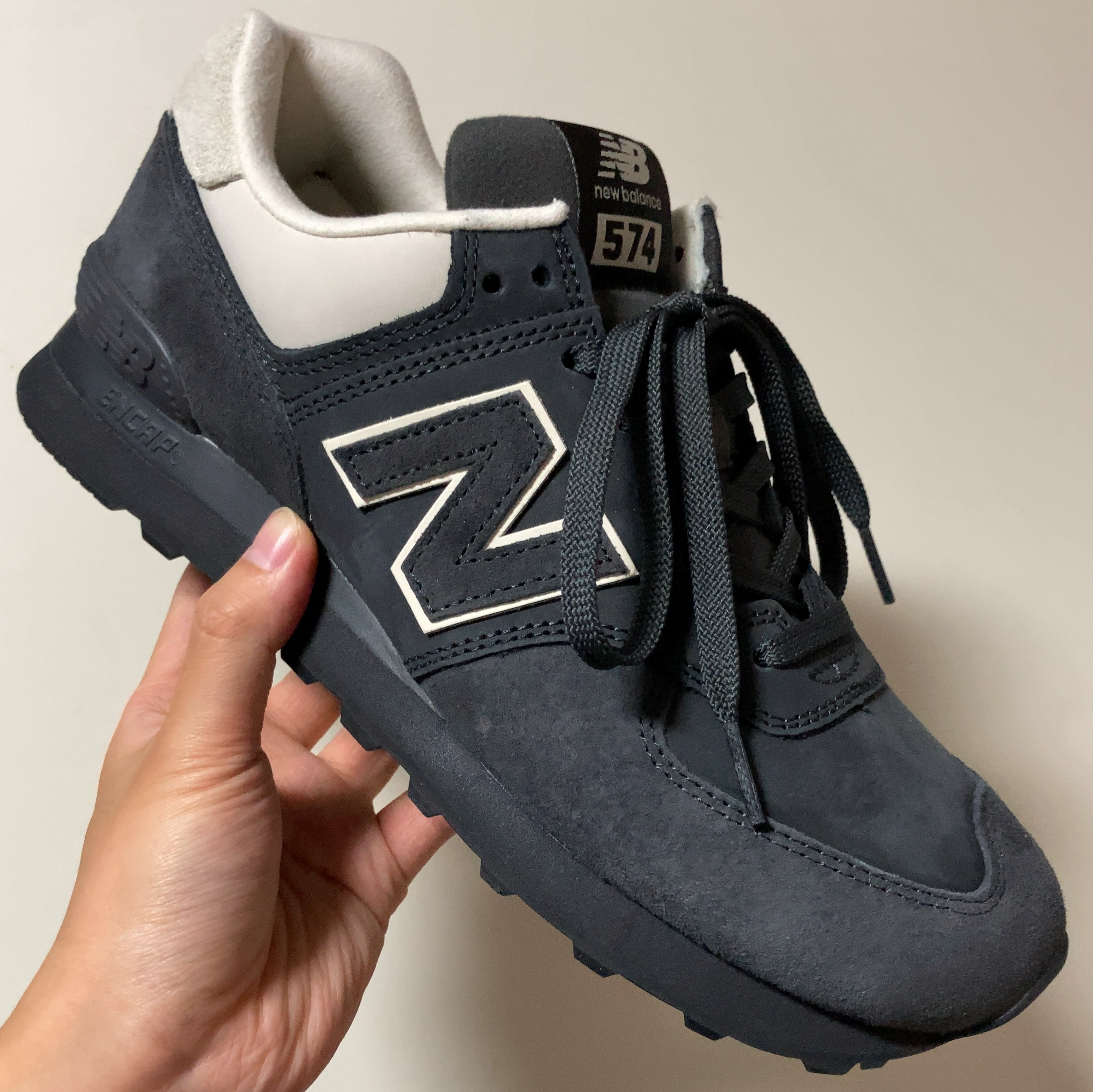 New Balance x Comme des Garcons Junya Watanabe Man 574 Suede Grey Off White 착용 스타일