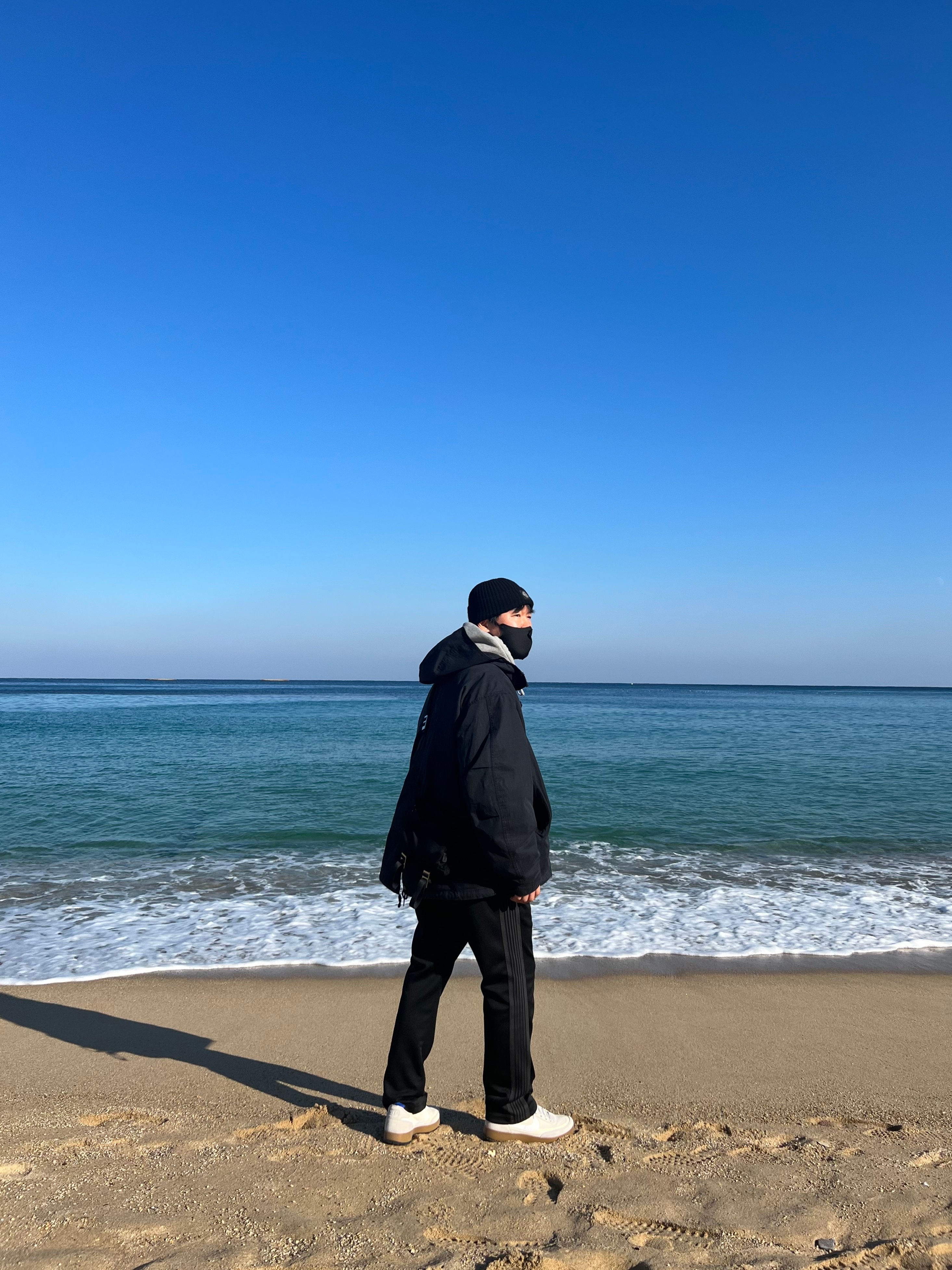 Stone Island N10B5 Beanie Black - 22FW 착용 스타일 - 1