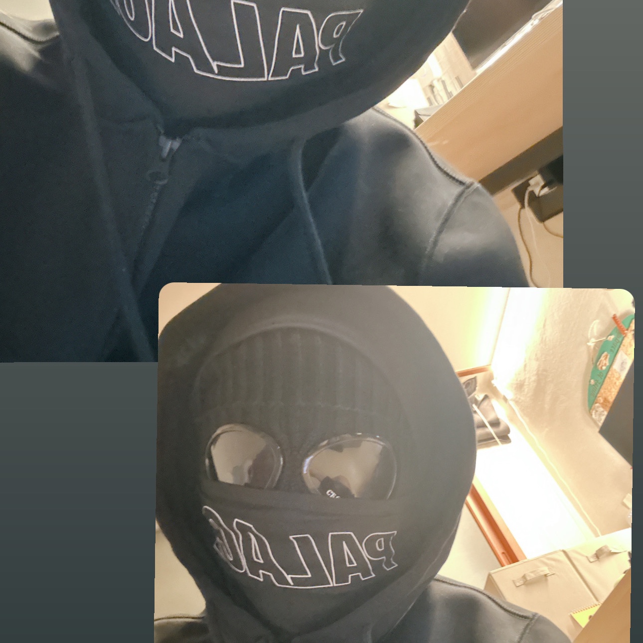 C.P. Company Extra Fine Merino Wool Goggle Beanie Black, Palace Facemask Thermal Hood Black - 21FW 착용 스타일 - 1