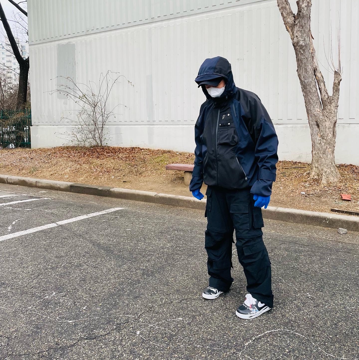 Undermycar Kame Multi Zip Turtle Shell Parka After Midnight - 22FW, Nike x Peaceminusone Air Force 1 Low Para-Noise 착용 스타일 - 1