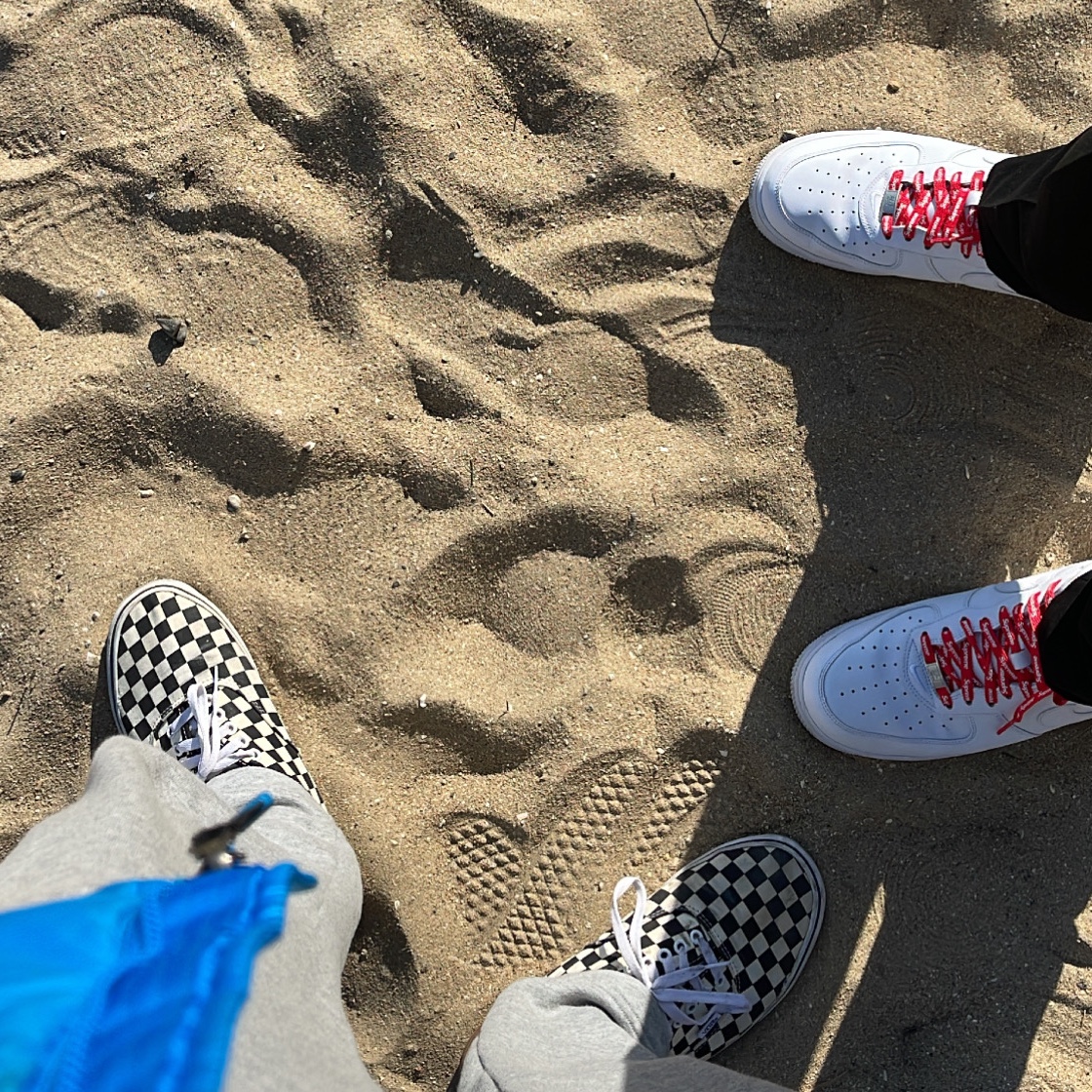 Nike x Supreme Air Force 1 Low White 착용 스타일