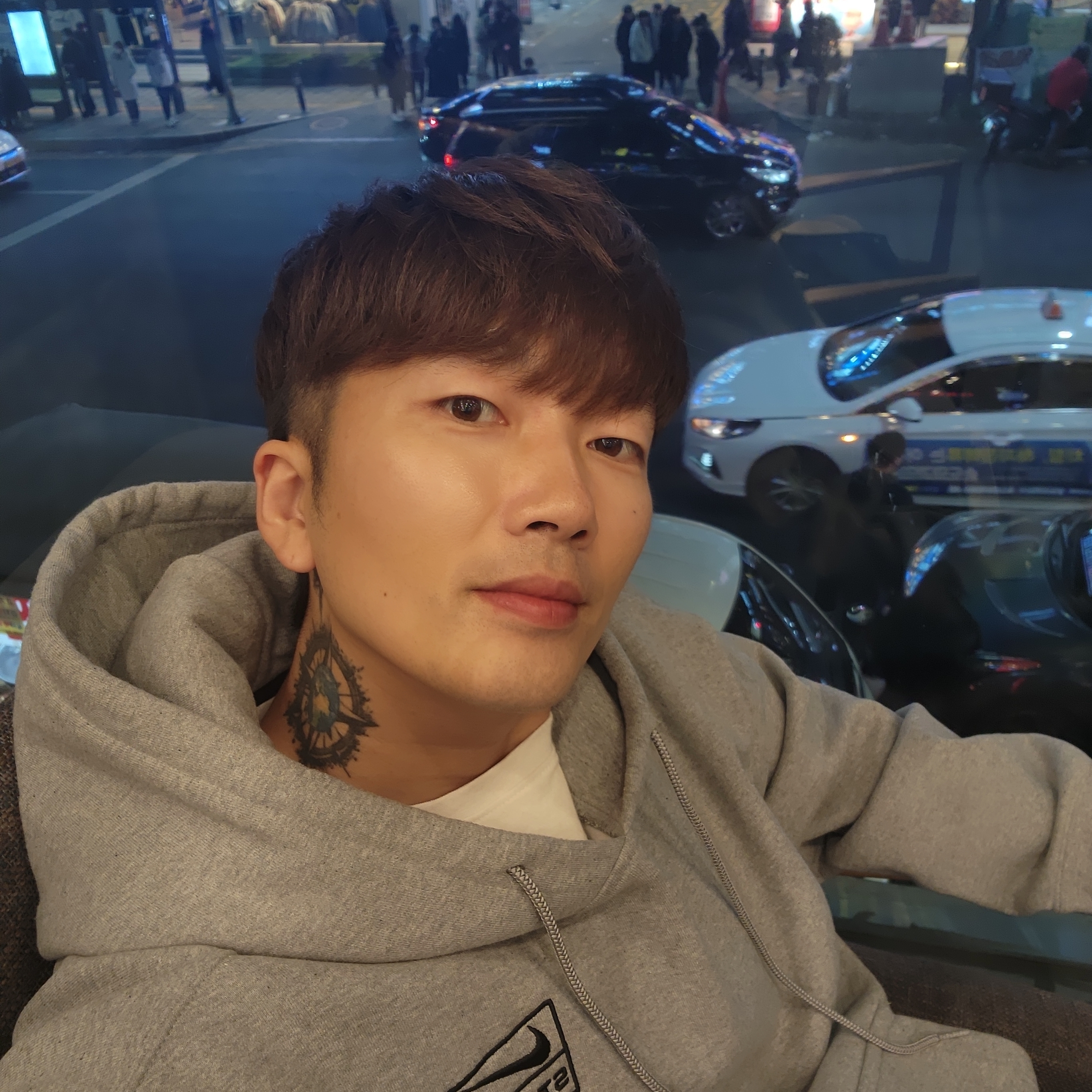 Nike x Stussy NRG RA Pullover Hoodie Dark Grey Heather (DJ9488-063) 착용 스타일