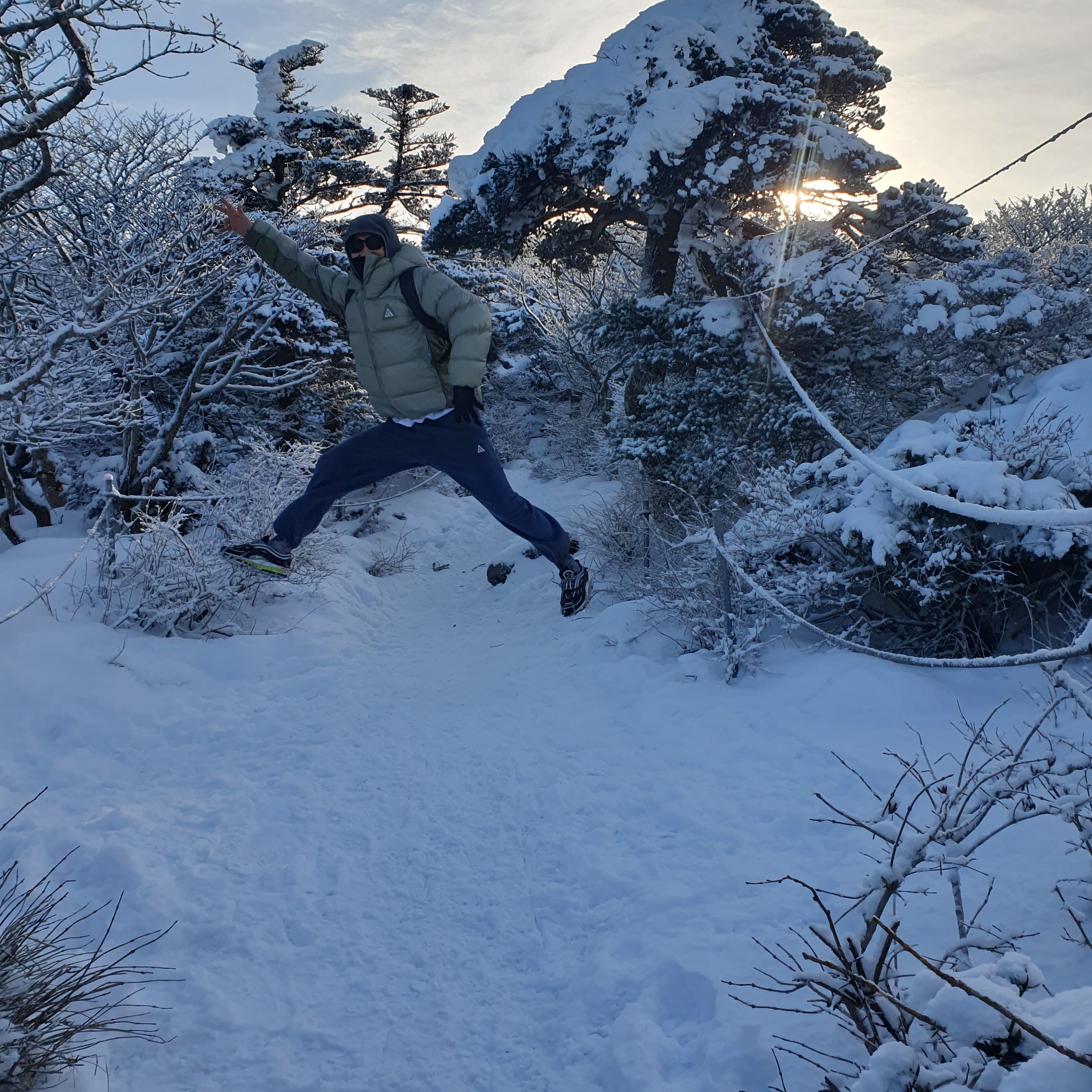 Nike ACG Polartec Wolf Tree Pants Thunder Blue - Asia 착용 스타일