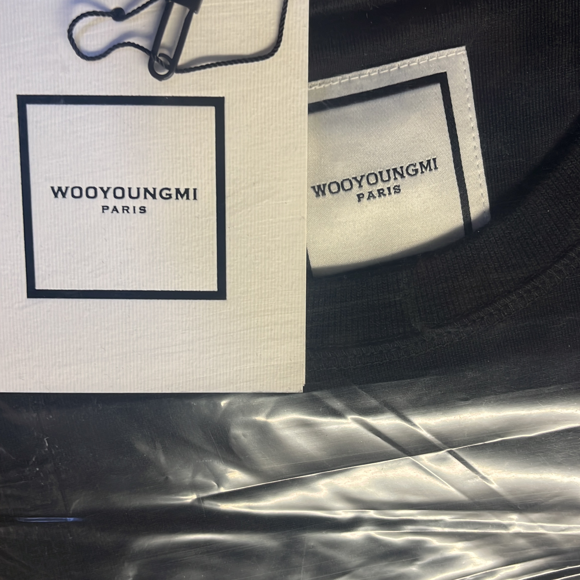 Wooyoungmi Cotton Long Sleeve Back Logo T-Shirt Black - 22FW 착용 스타일