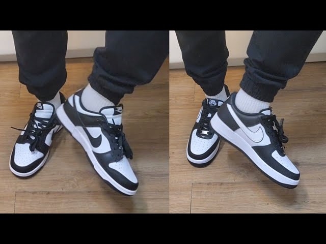 Nike Dunk Low Retro Black, Nike Air Force 1 '07 Black White 착용 스타일