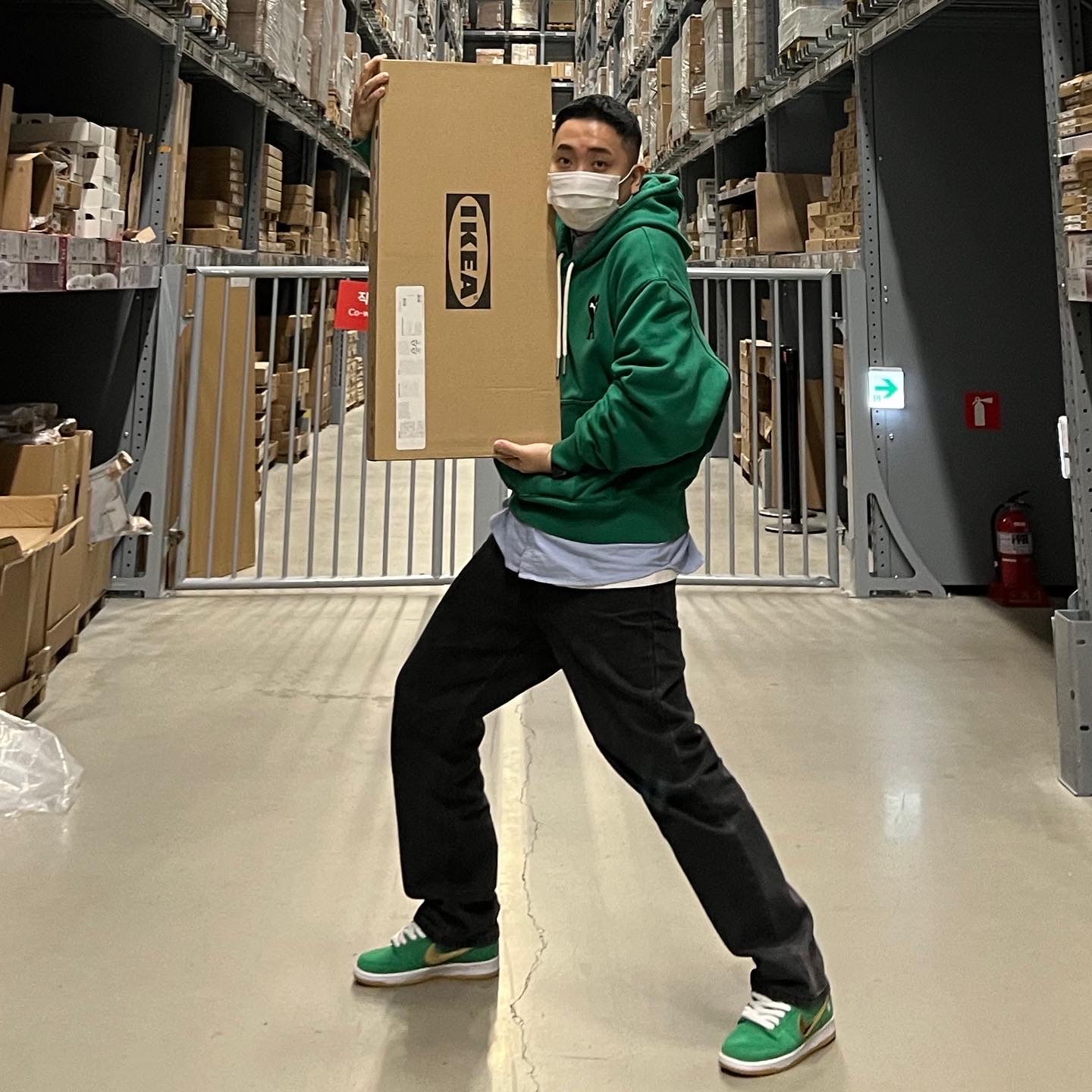 Puma x AMI Hoodie Verdant Green, Nike SB Dunk Low Pro Shamrock 착용 스타일