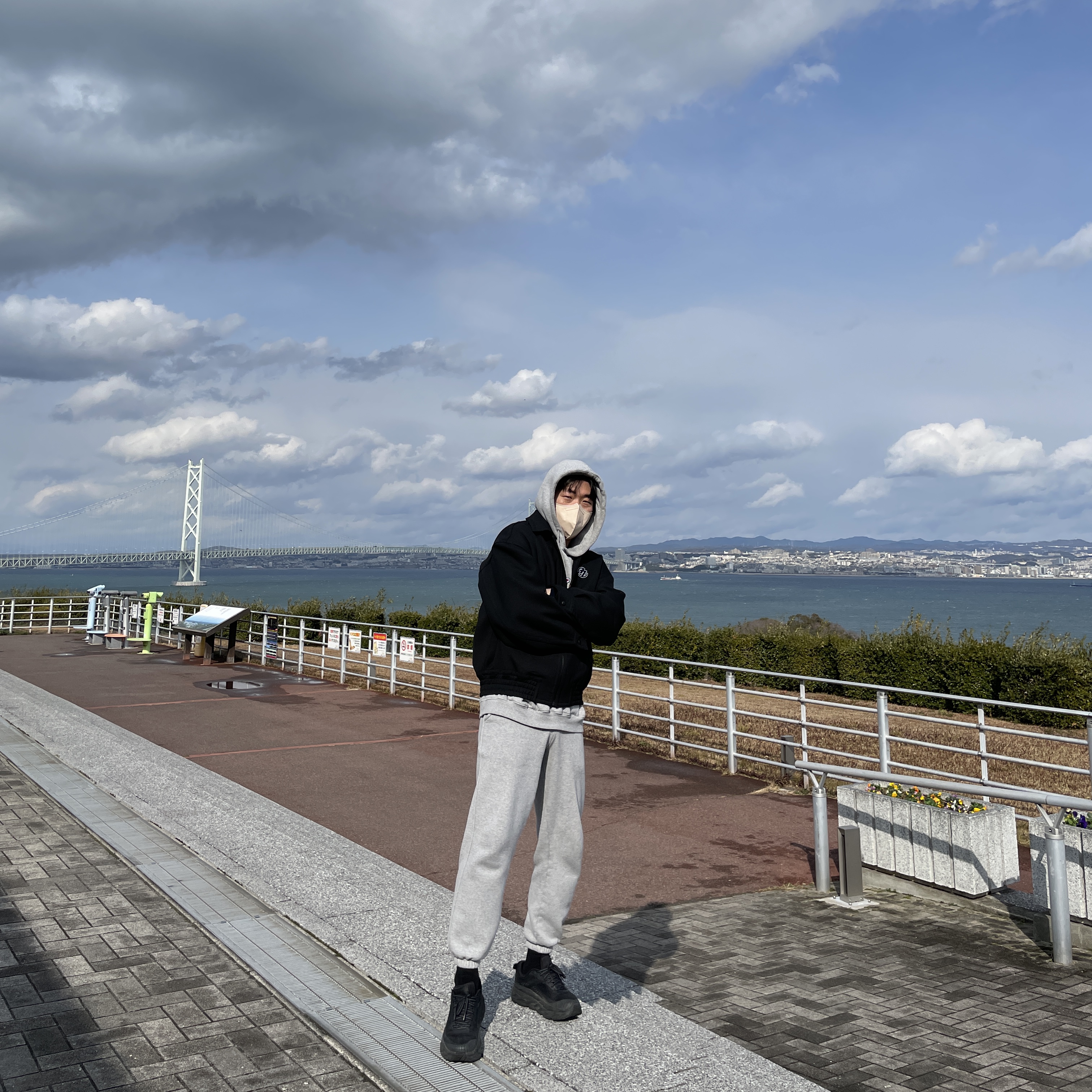 Zara x Ader Error Oversize Collar Bomber Jacket Black 착용 스타일