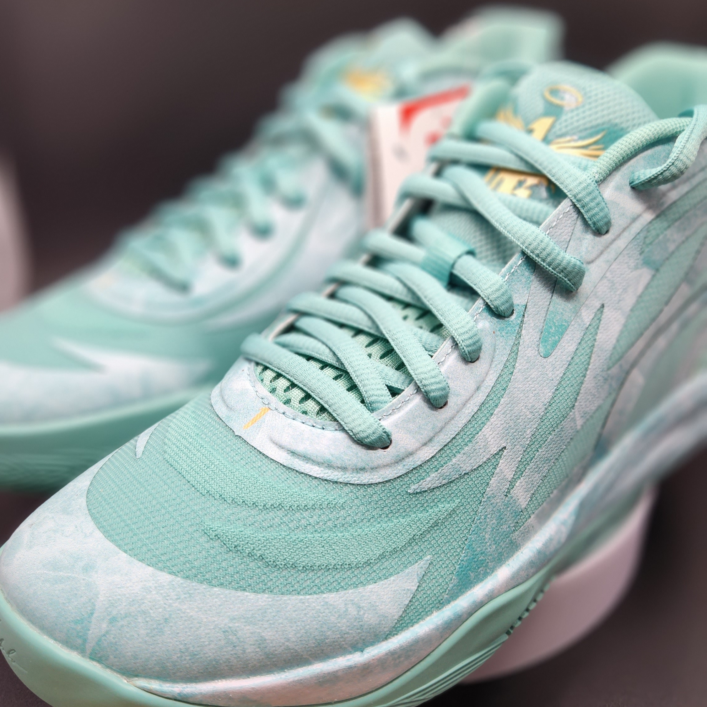 Puma MB.02 Lamelo Ball Lake Green 착용 스타일 - 2
