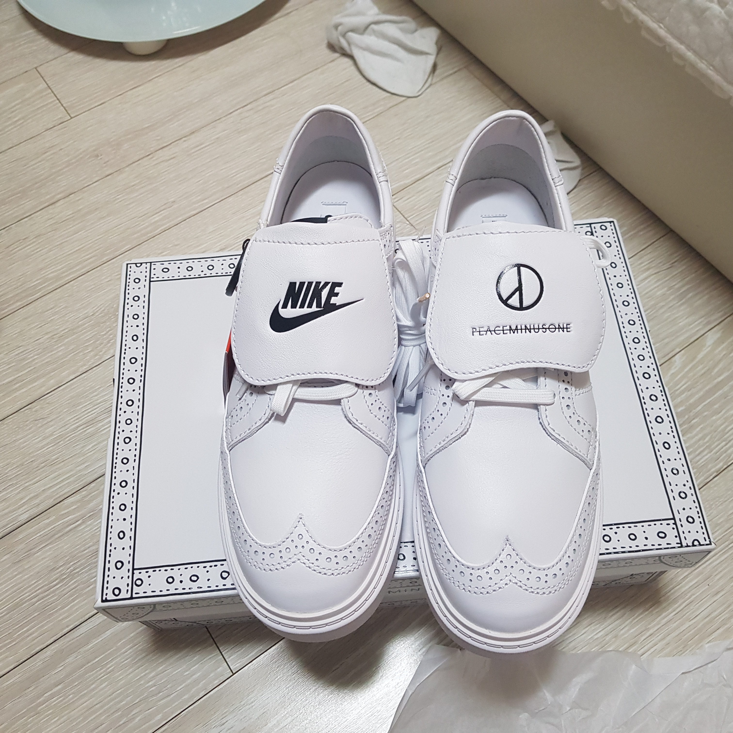 Nike x Peaceminusone Kwondo1 White 착용 스타일