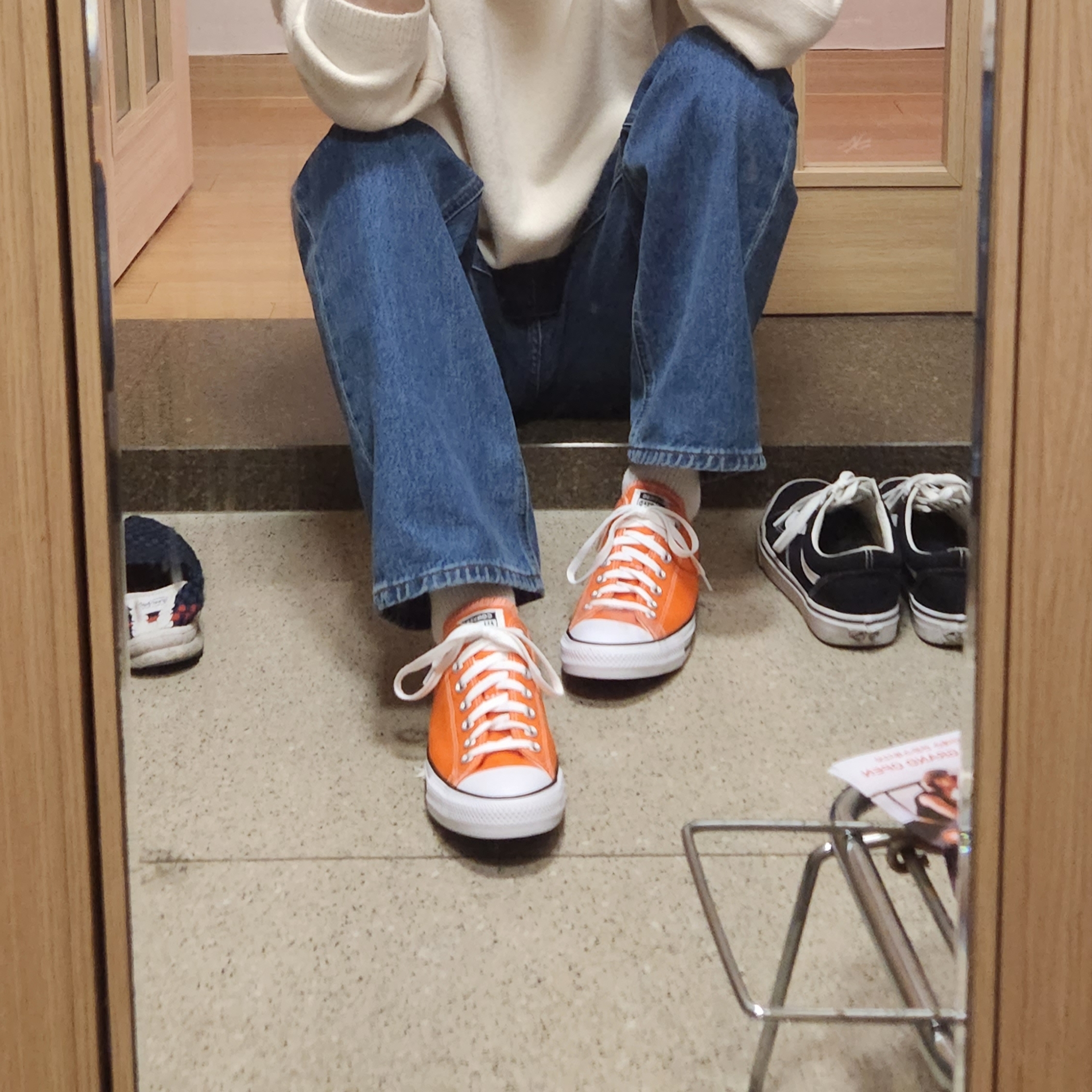 Converse Chuck Taylor All Star Ox Orange 착용 스타일