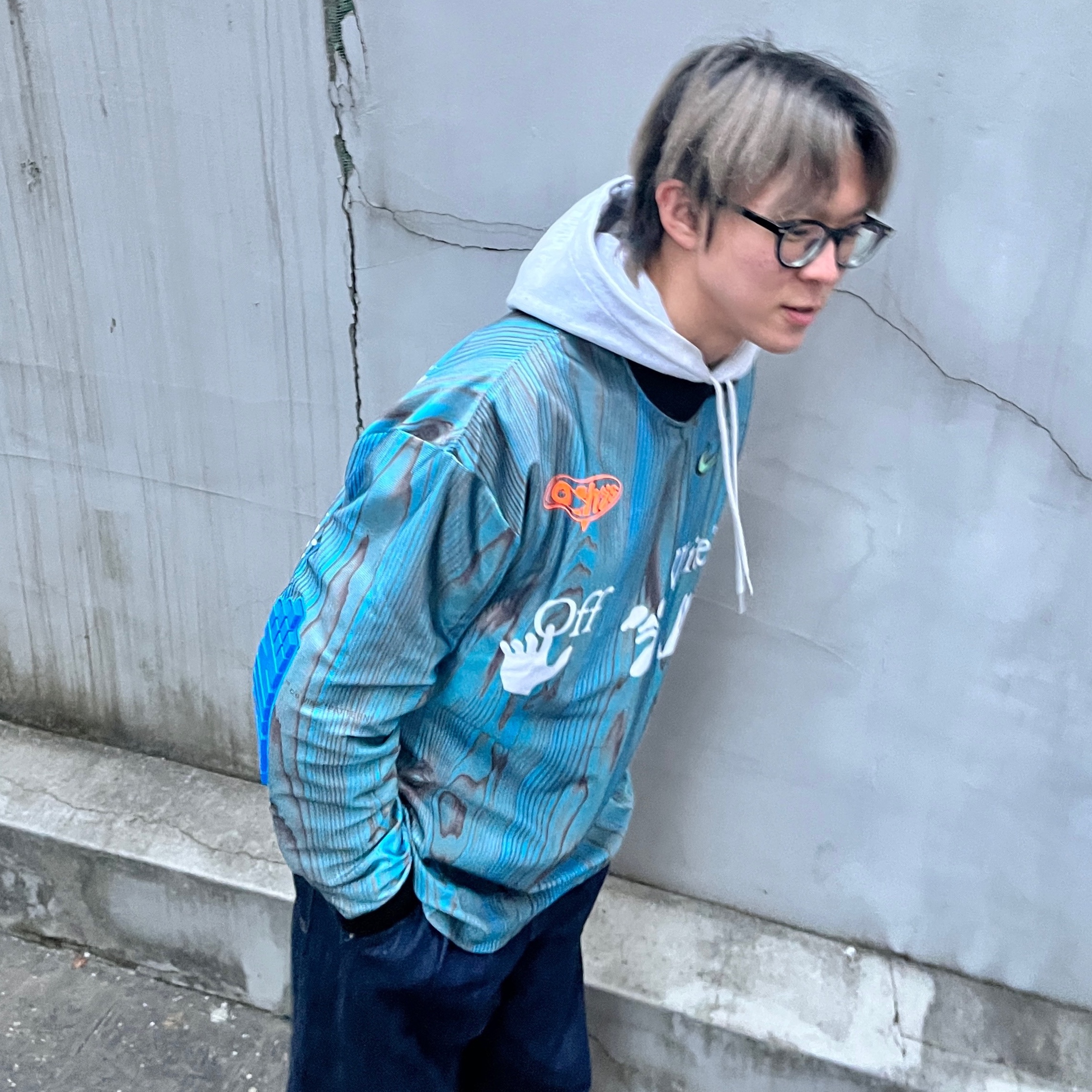 Nike x Off-White NRG Jersey Imperial Blue - Asia 착용 스타일 - 2
