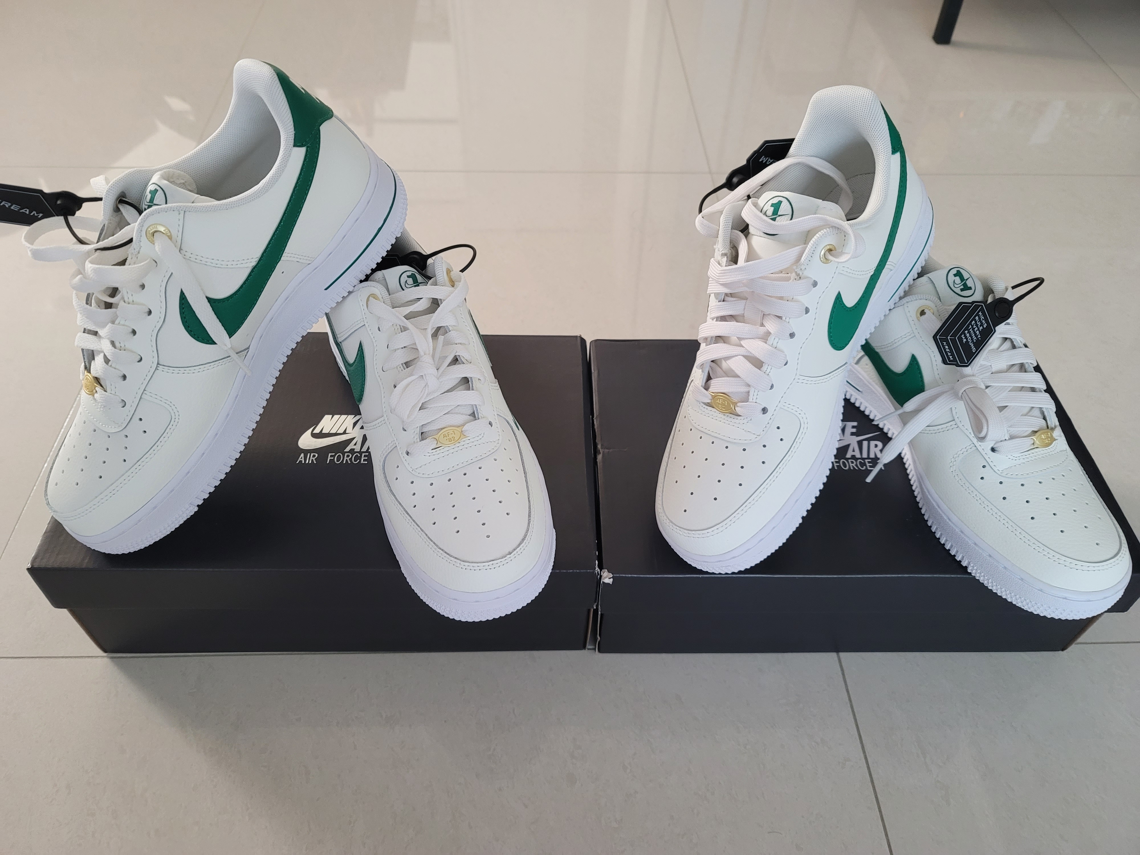 (W) Nike Air Force 1 '07 SE 40th Anniversary Join Forces Sail Malachite, Nike Air Force 1 '07 LV8 40th Anniversary Join Forces Sail Malachite 착용 스타일
