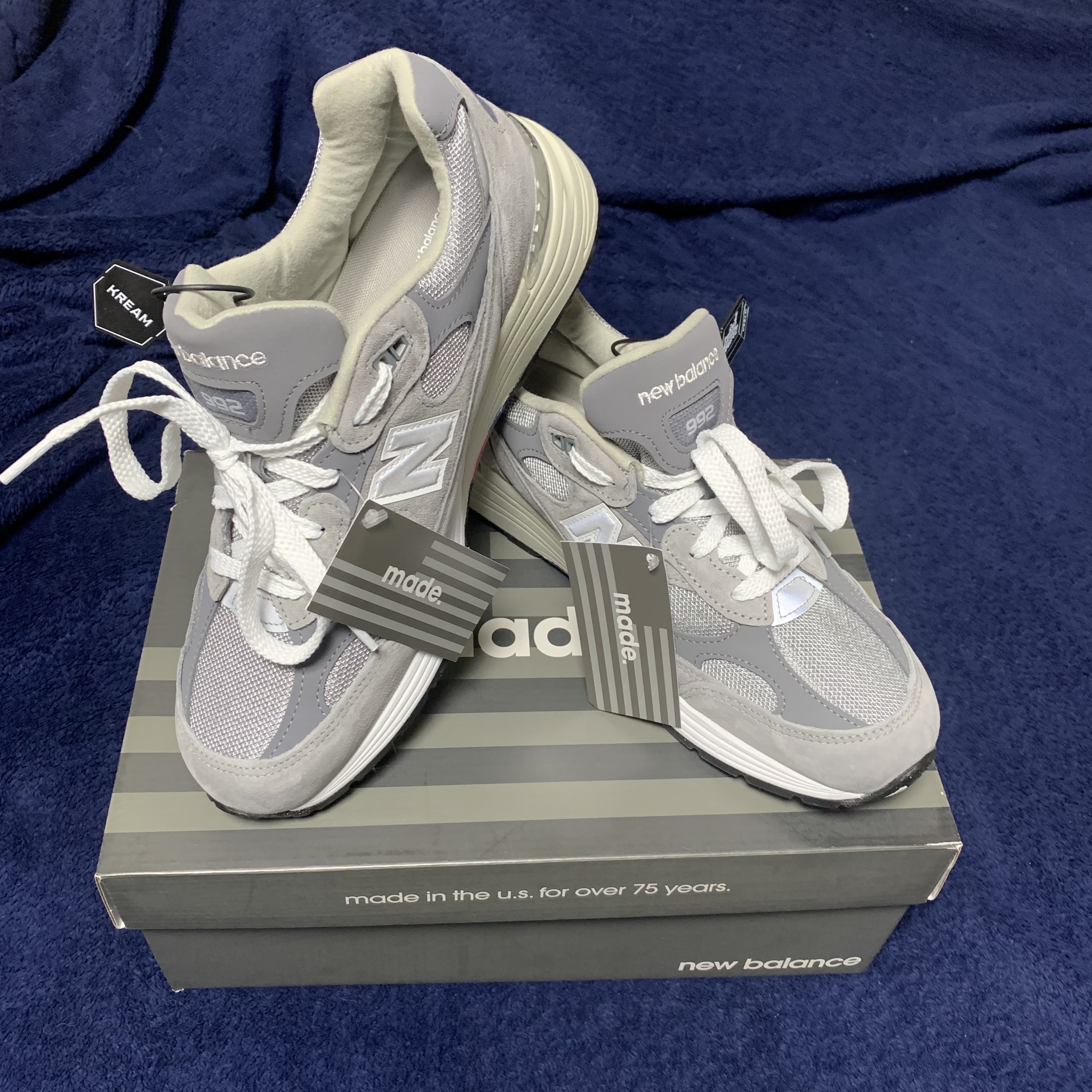 New Balance 992 Made in USA Grey - D Standard 착용 스타일