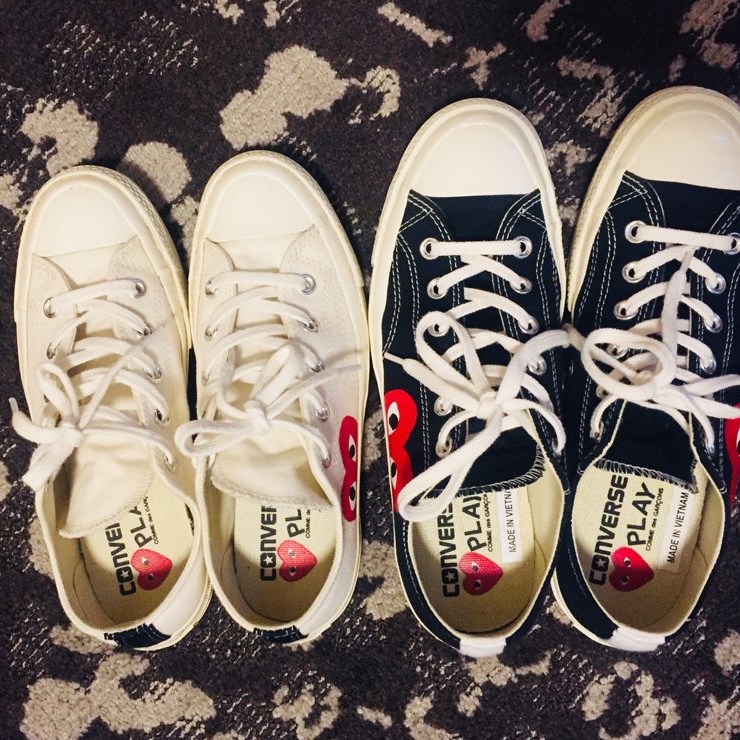 Converse x Play Comme des Garcons Chuck 70 Ox Black 착용 스타일