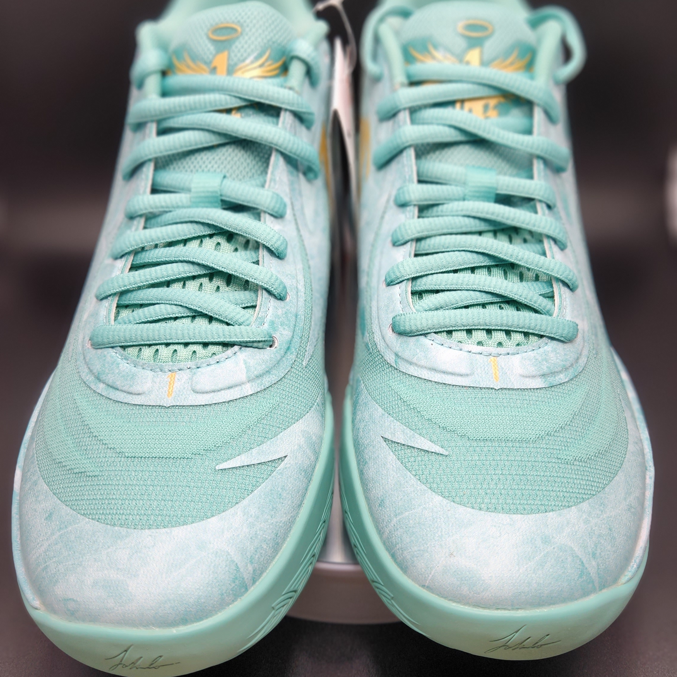 Puma MB.02 Lamelo Ball Lake Green 착용 스타일 - 1