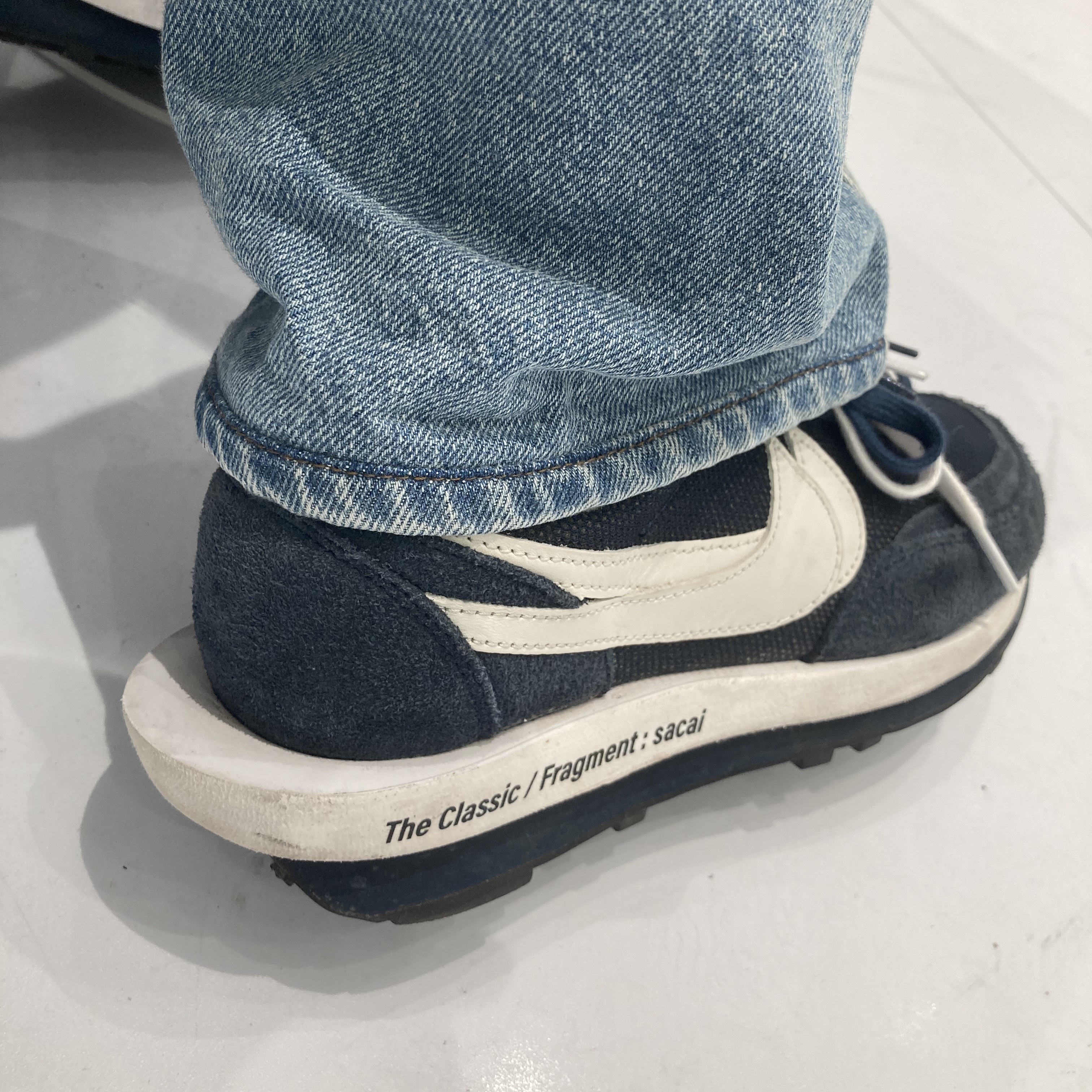 Nike x Sacai x Fragment LDWaffle Blackened Blue 착용 스타일