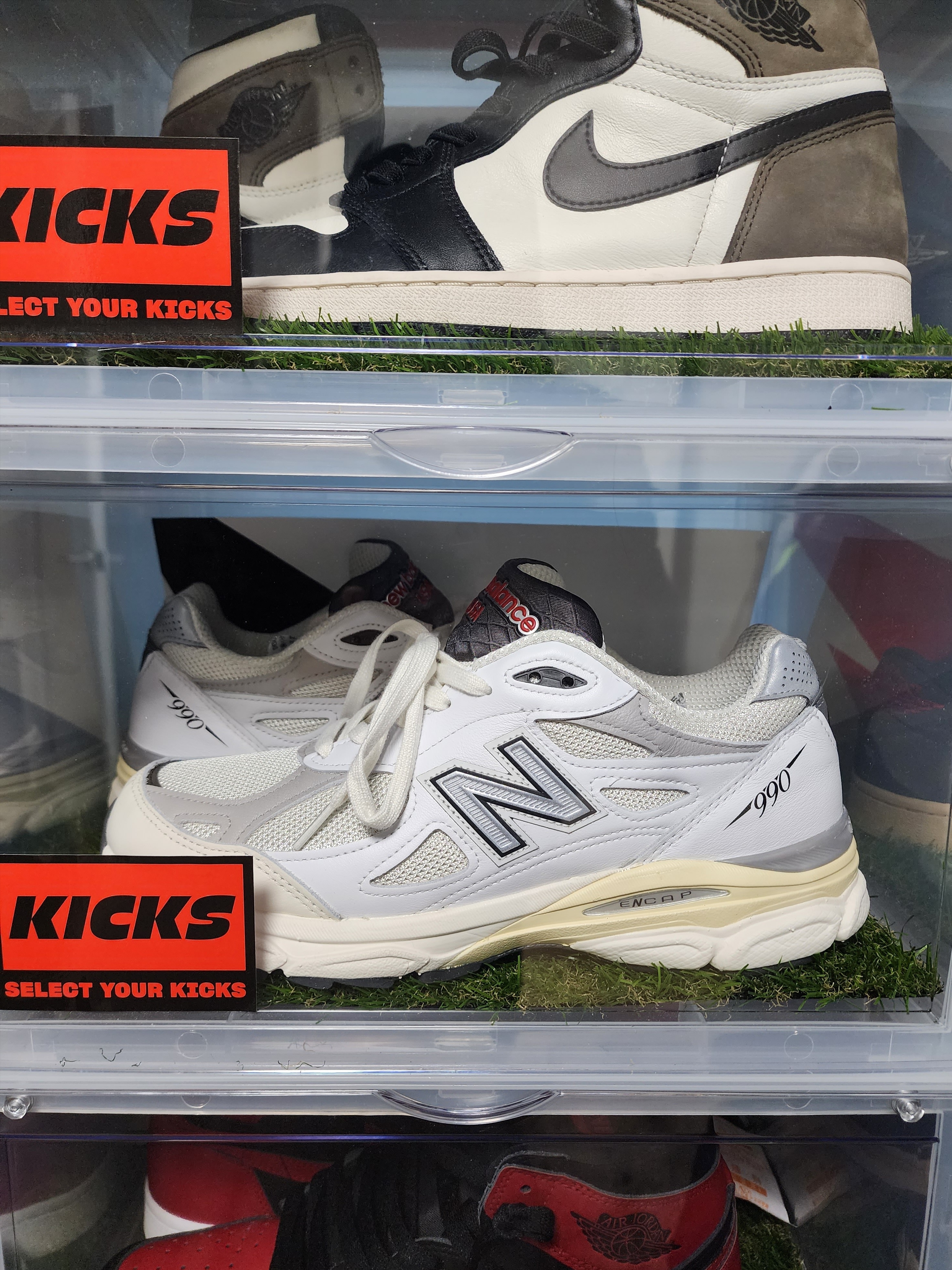 New Balance 990v3 Made in USA Sea Salt, IAB Studio Sweatpants Black White - 22SS 착용 스타일 - 5