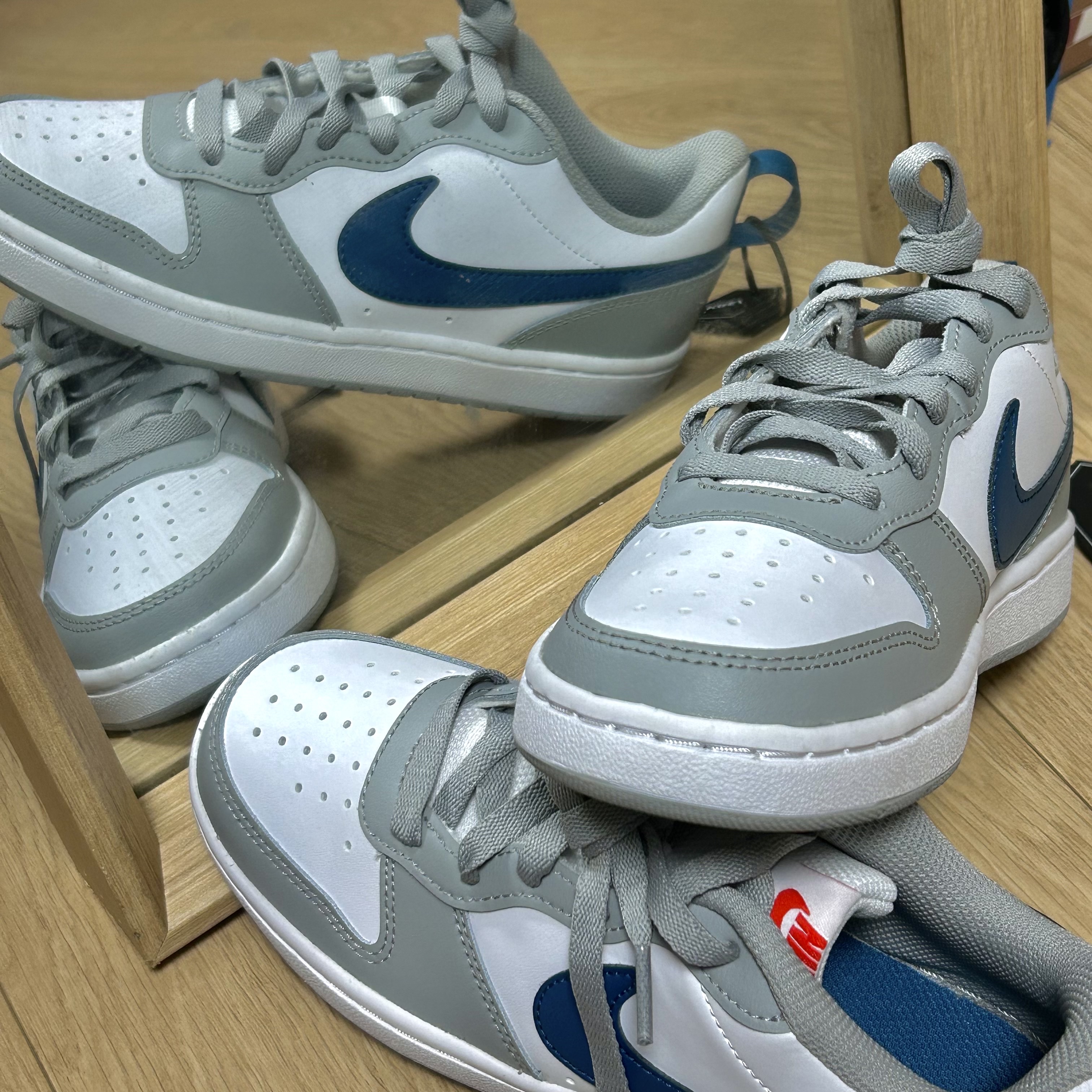 (GS) Nike Court Borough Low 2 Light Smoke Grey 착용 스타일
