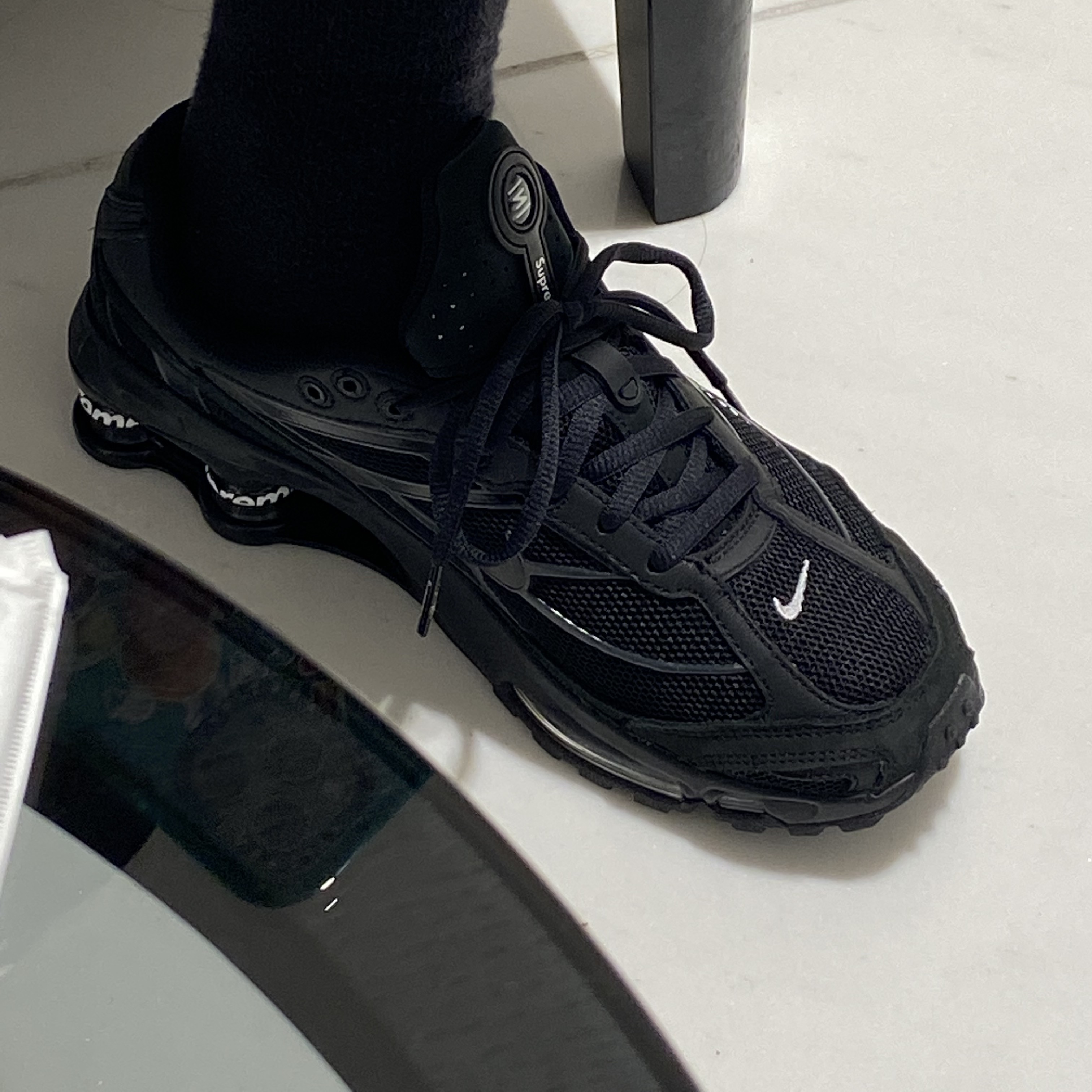 Nike x Supreme Shox Ride 2 SP Black 착용 스타일