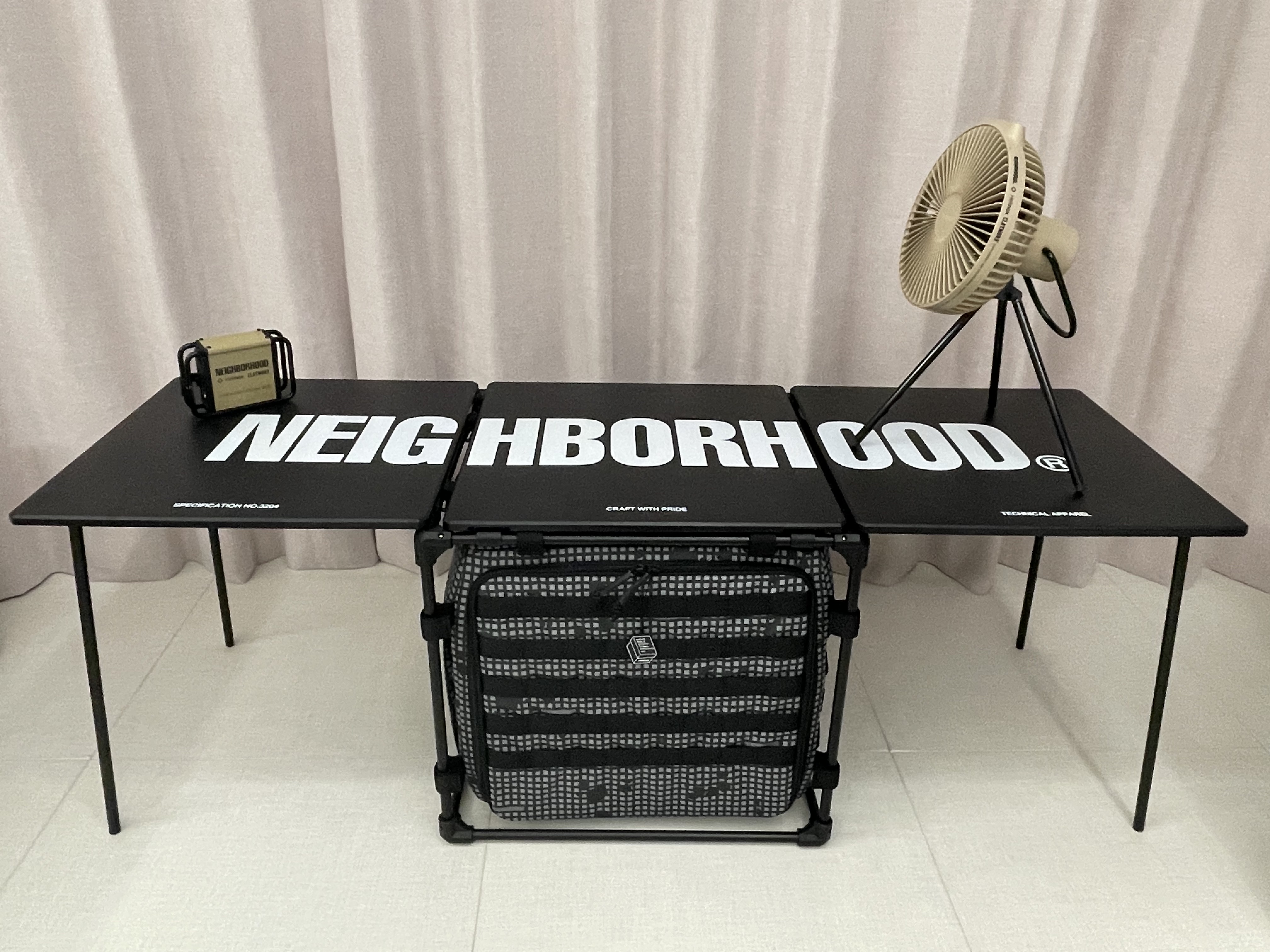 Helinox x Neighborhood Field Office Cube Peal - 22FW, Helinox x Neighborhood x Claymore Ultra 3.0 S A-Lanthanum Natural (Korean Ver.) - 22SS 착용 스타일