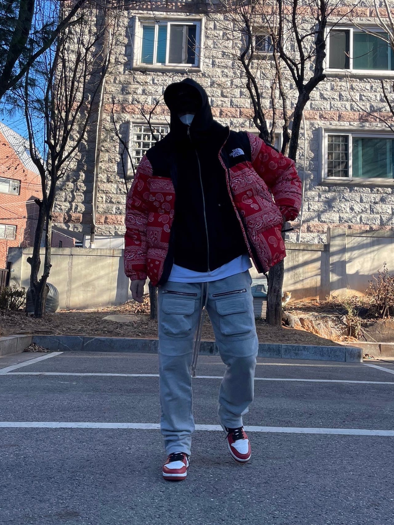 The North Face Nuptse Down Jacket Red, Jordan 1.5 Retro Chicago 2015 착용 스타일 - 2