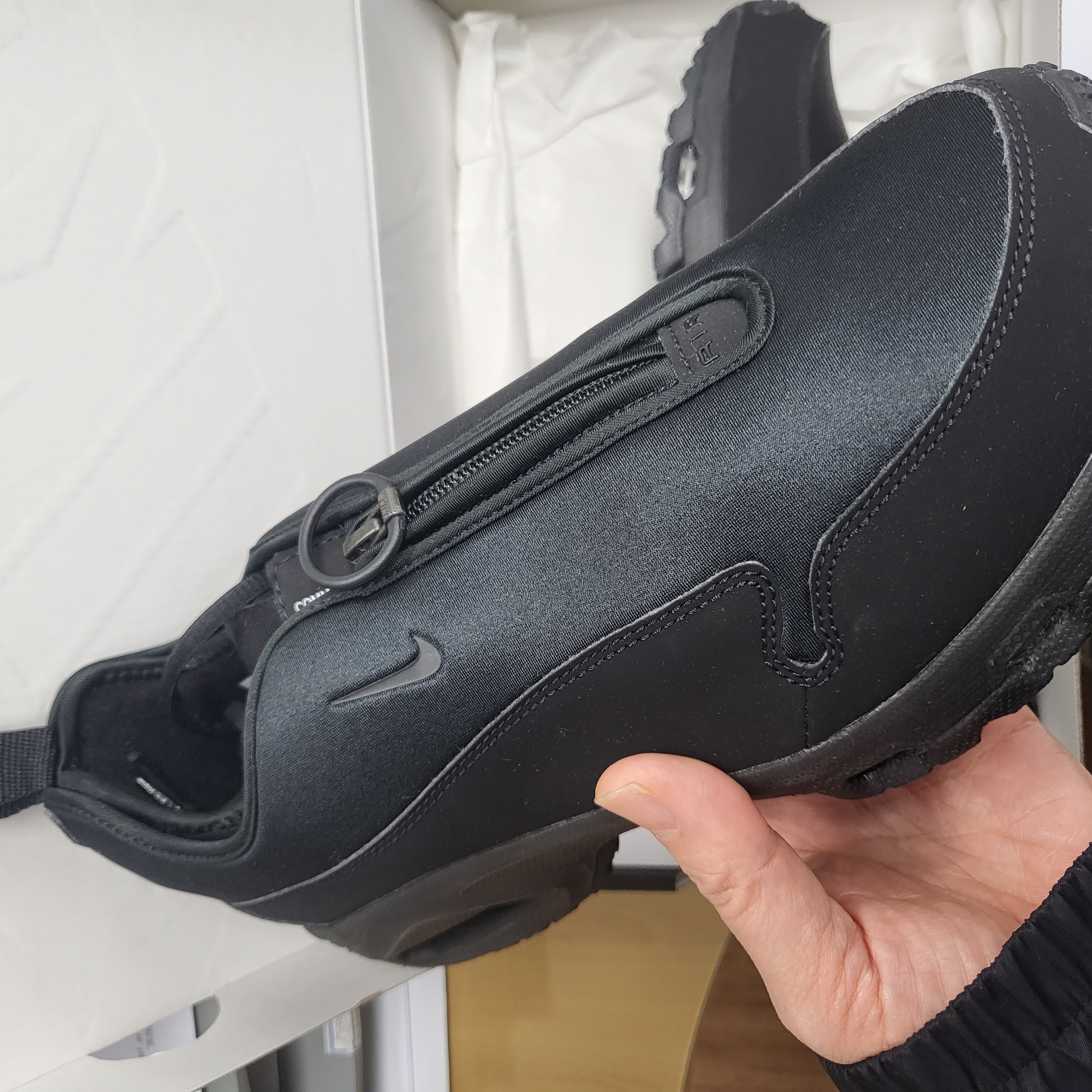 Nike x Comme des Garcons Homme Plus Air Max Sunder SP Black 착용 스타일