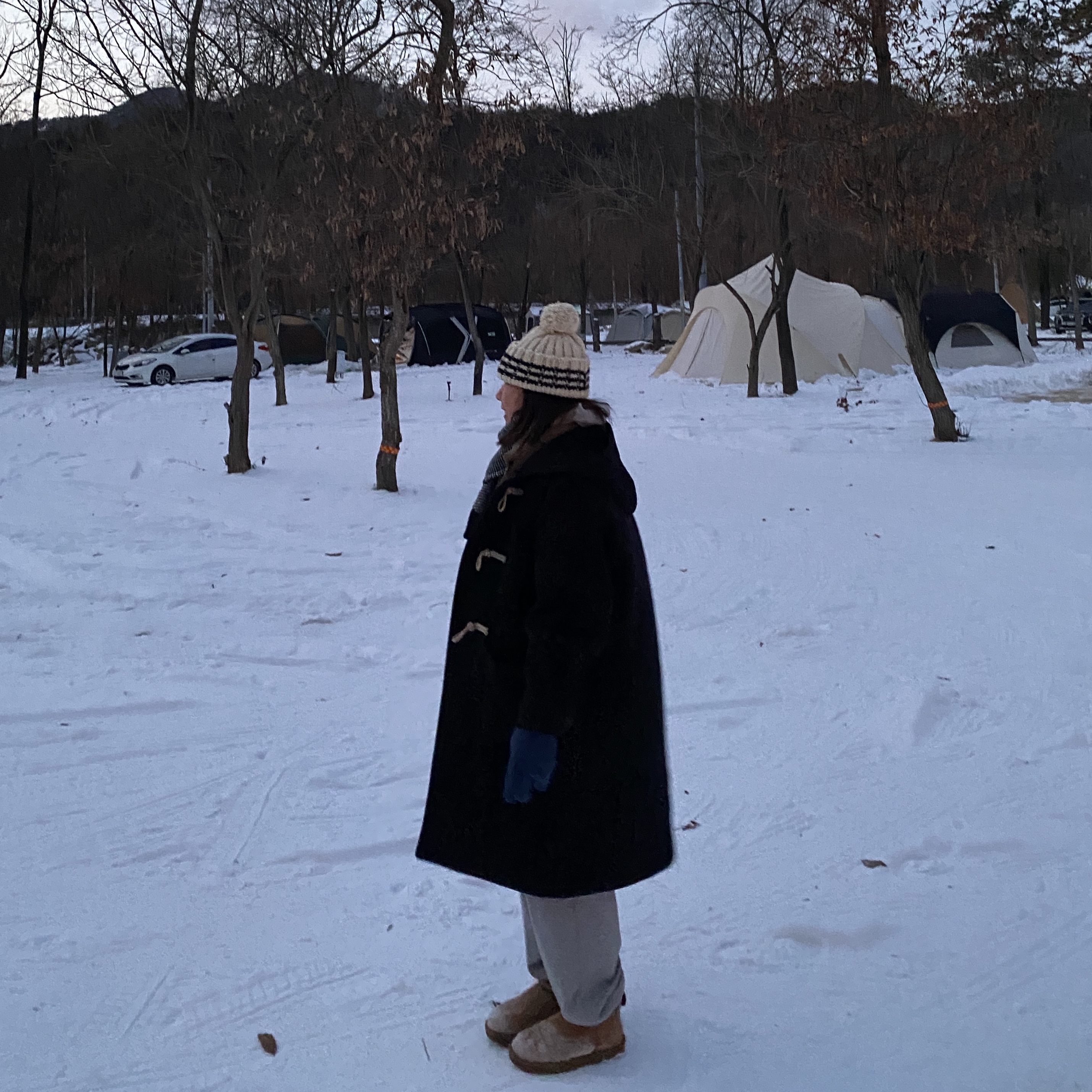 (W) UGG Classic Mini II Boots Chestnut 착용 스타일 - 2