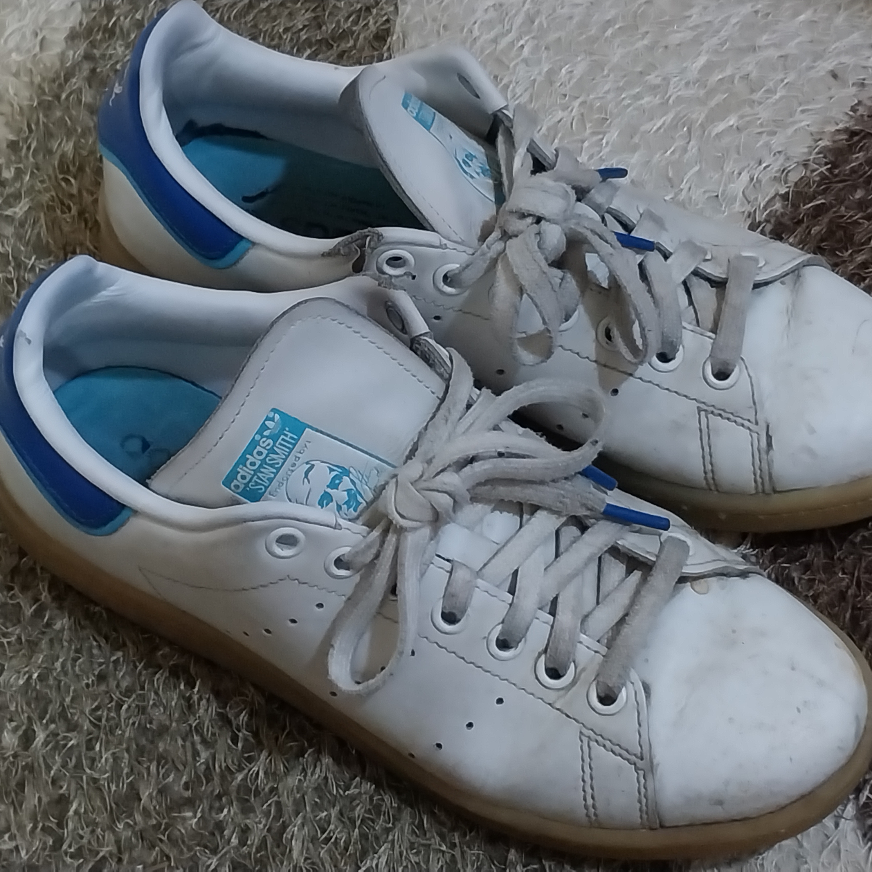 Adidas Stan Smith White Blue Gum 착용 스타일