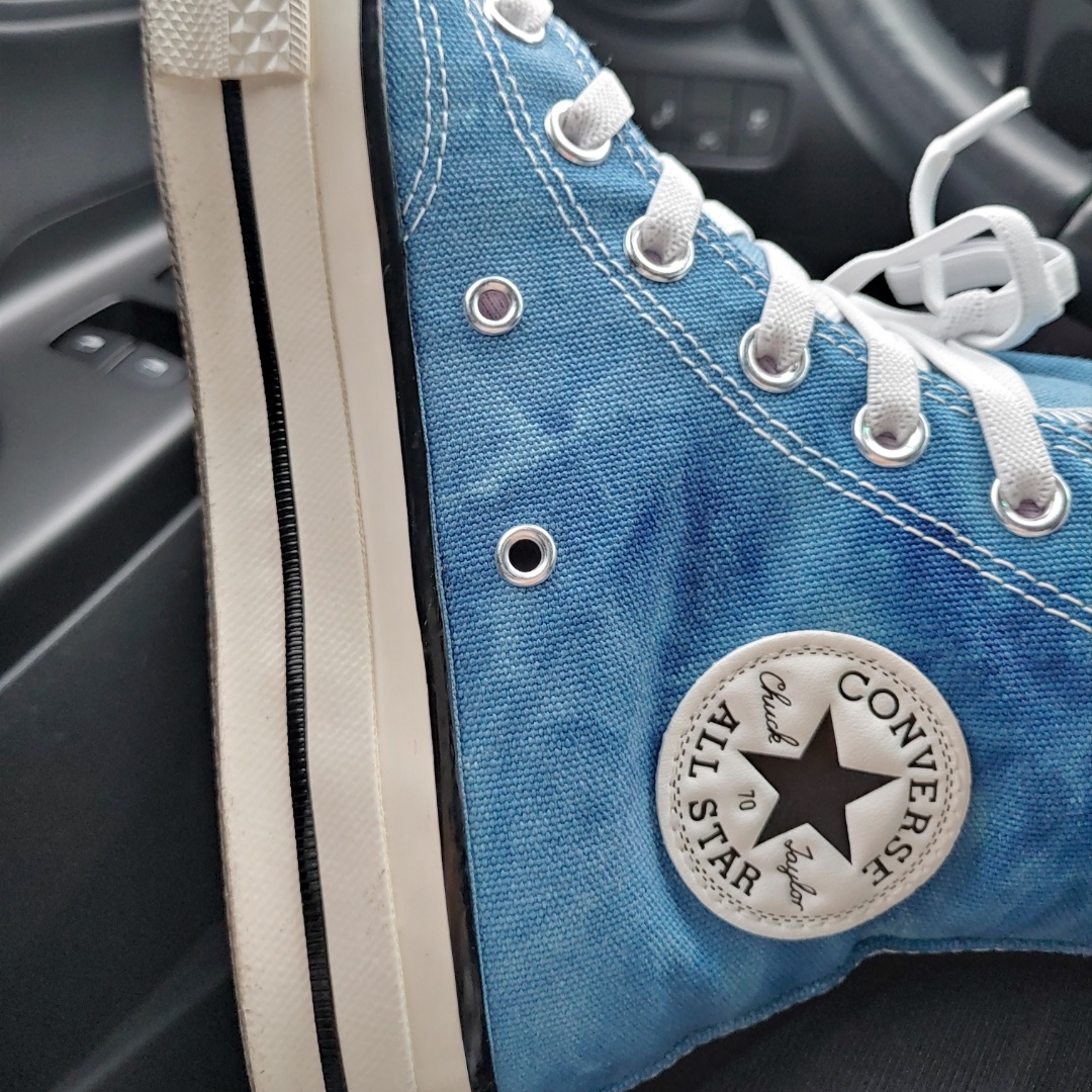 Converse Chuck 70 High Summer Daze Wash Aegean Storm 착용 스타일