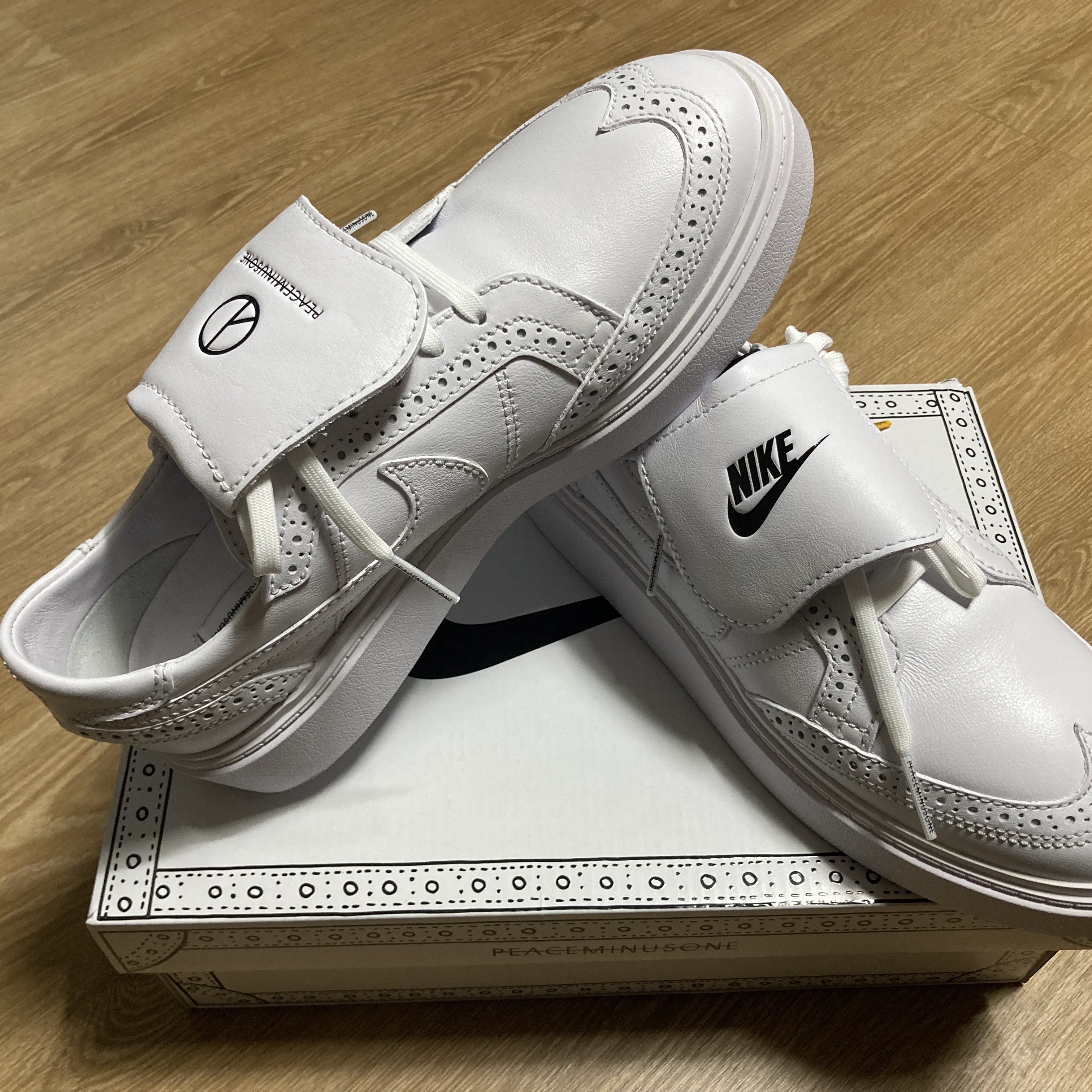Nike x Peaceminusone Kwondo1 White 착용 스타일 - 1