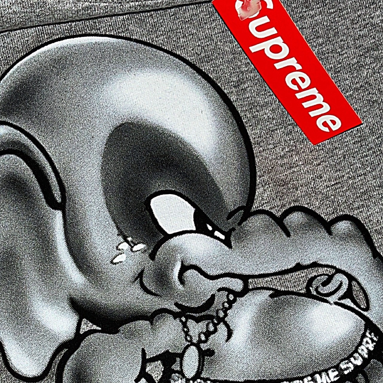 Supreme Elephant T-Shirt Heather Grey - 22FW 착용 스타일