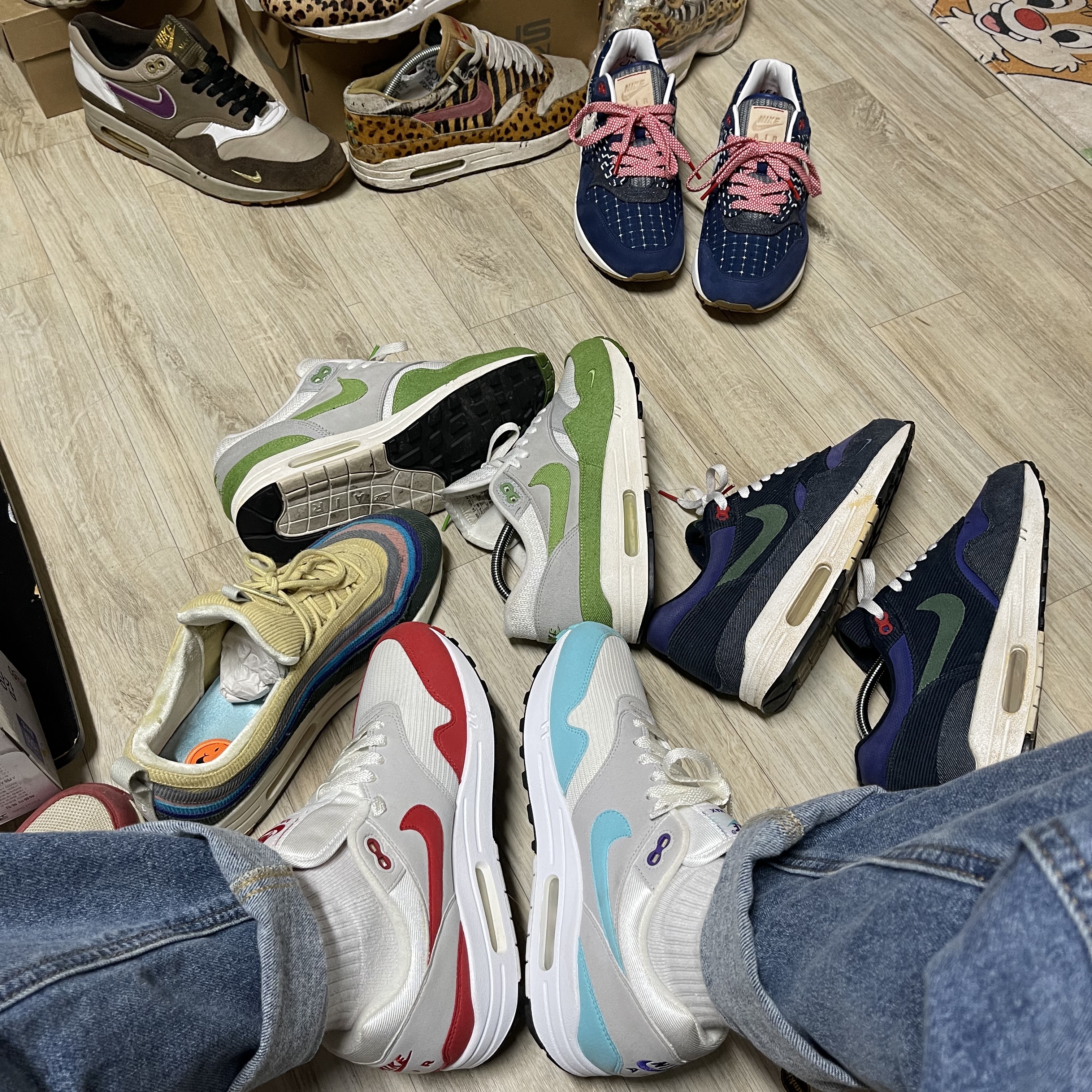 Nike Air Max 1 Anniversary Red (2017/2018 Restock Pair) 착용 스타일