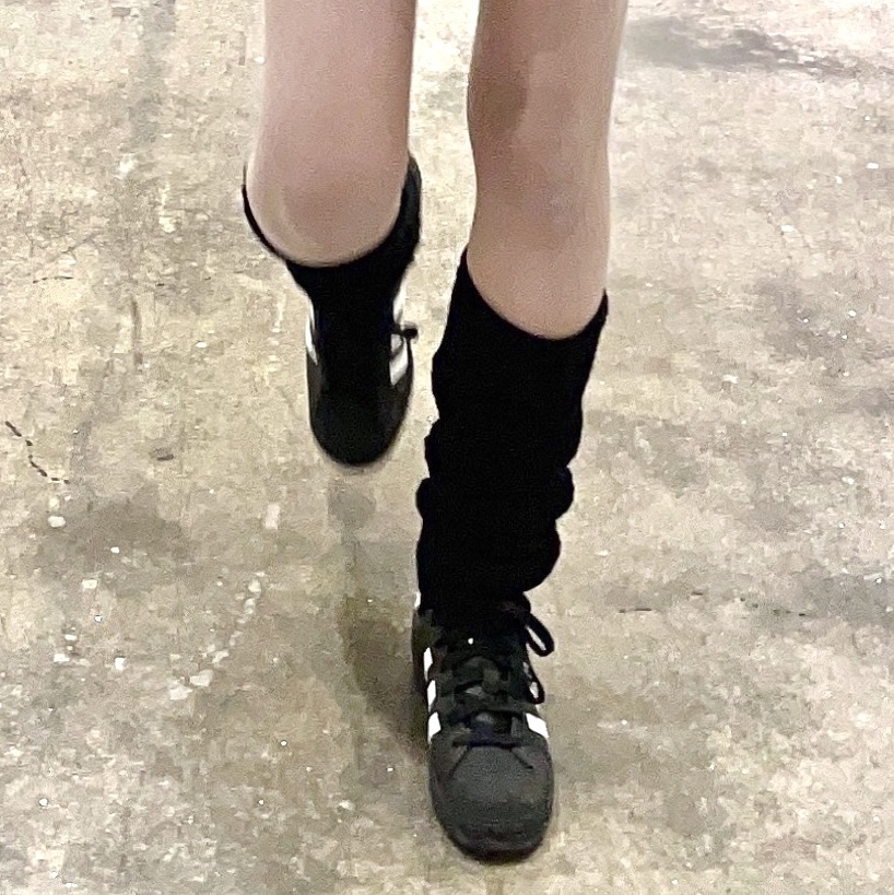 (J) Adidas Superstar Black White 착용 스타일