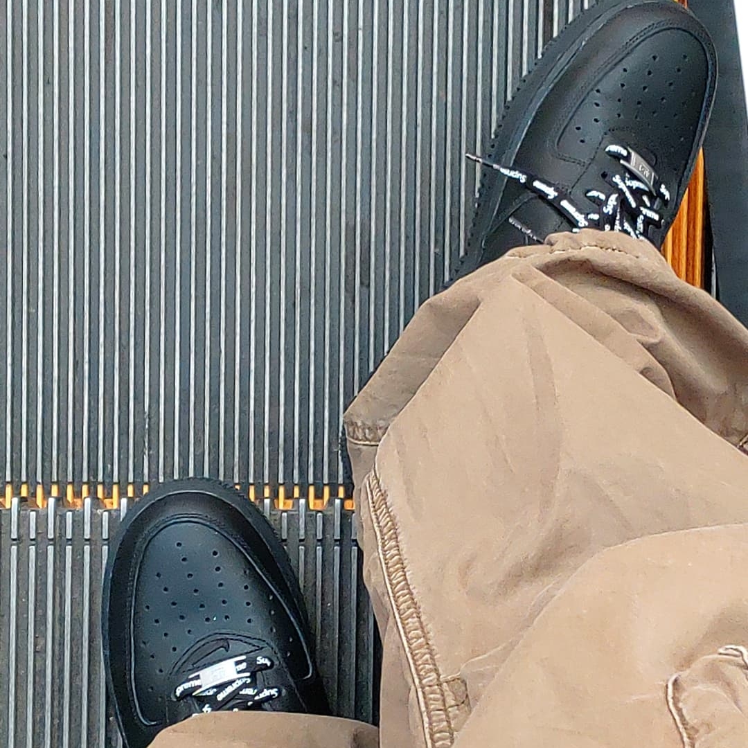 Nike x Supreme Air Force 1 Low Black 착용 스타일