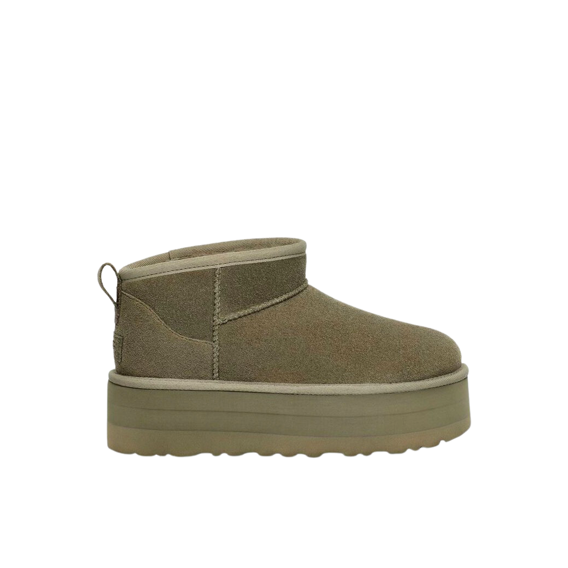 (W) 어그 클래식 울트라 미니 플랫폼 부츠 모스 그린((W) UGG Classic Ultra Mini Platform Boots Moss Green)