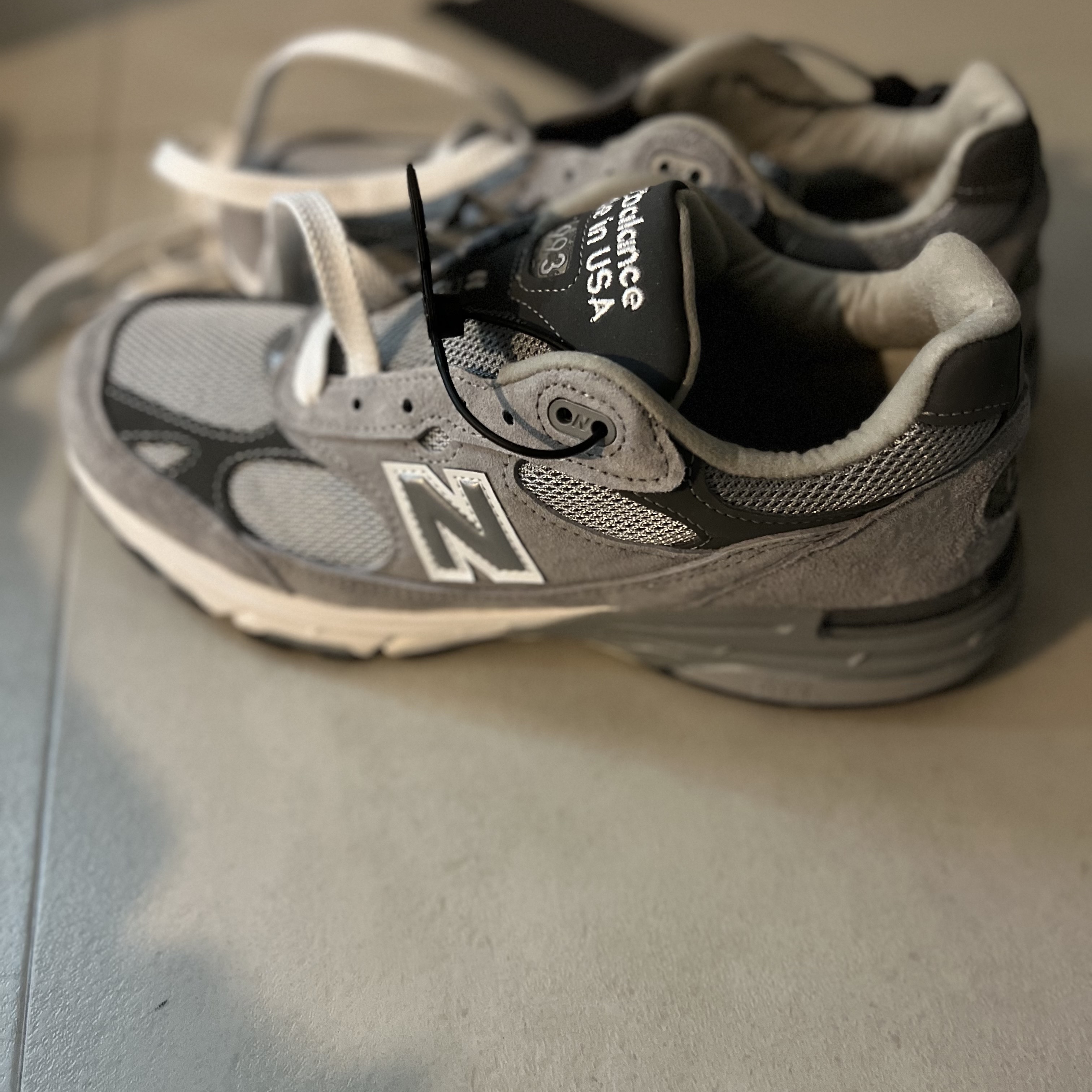 New Balance 993 Made in USA Grey - D Standard 착용 스타일 - 2
