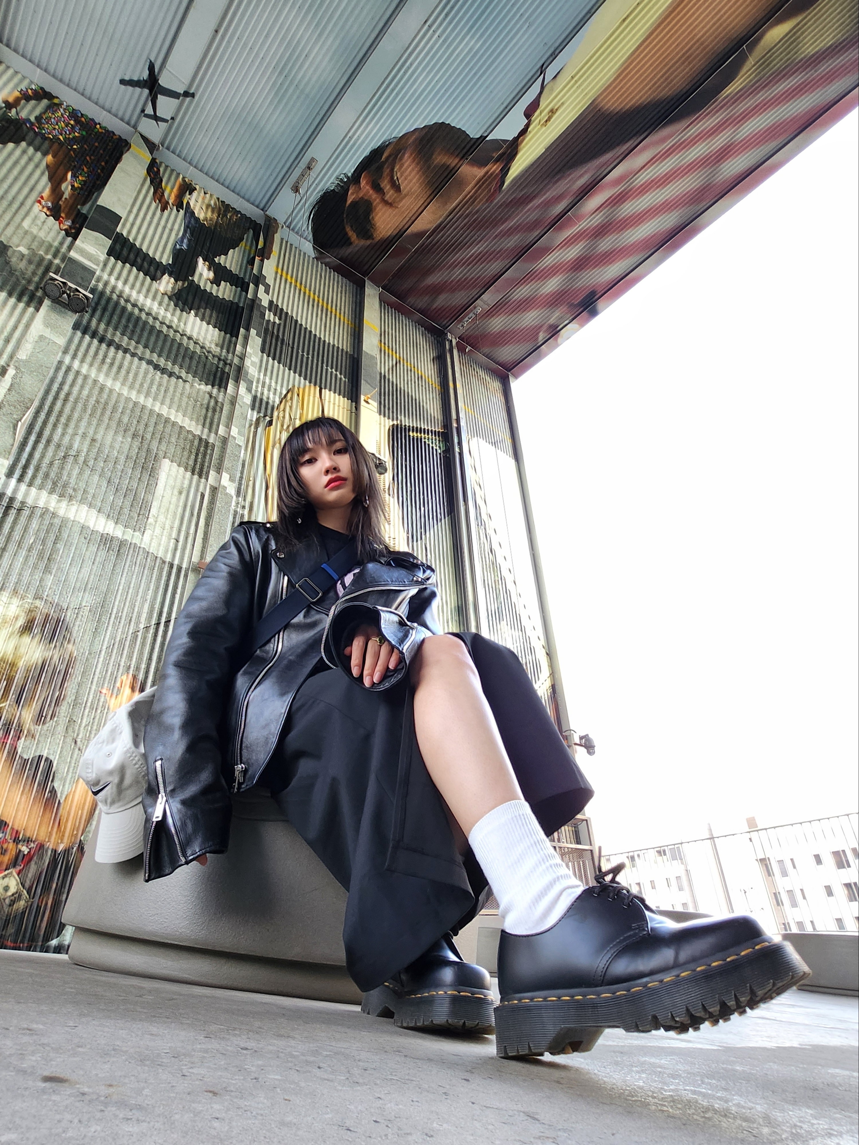 Dr. Martens x Rick Owens 1461 Bex Leather Oxford Shoes Black 착용 스타일 - 3