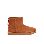 (W) UGG Classic Mini Logo Zip Boots Chestnut