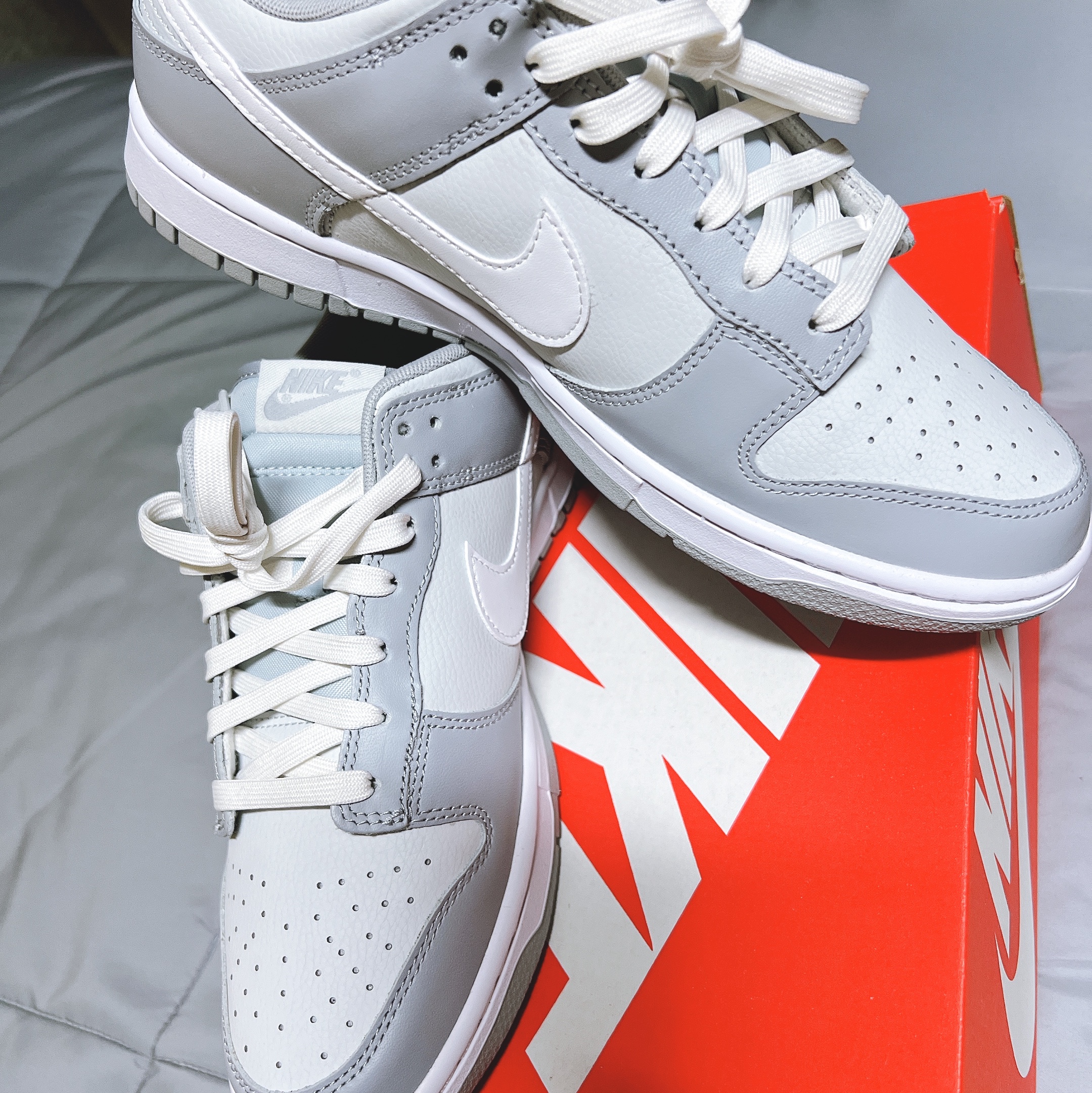 Nike Dunk Low Retro Wolf Grey 착용 스타일