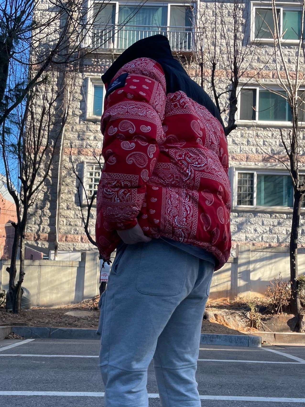 The North Face Nuptse Down Jacket Red, Jordan 1.5 Retro Chicago 2015 착용 스타일 - 5