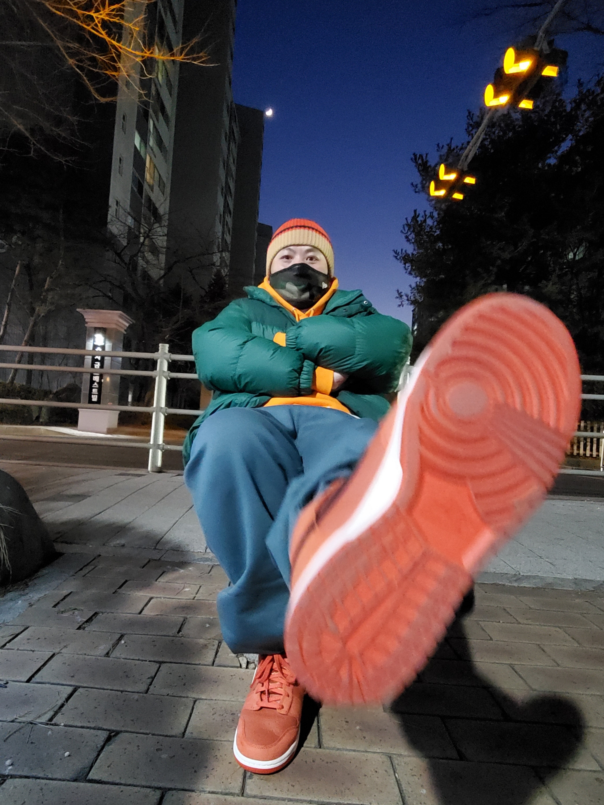 Nike Dunk High Retro PRM EMB One Game, (W) Nike NRG Solo Swoosh Fleece Pants Hasta - US/EU 착용 스타일 - 4