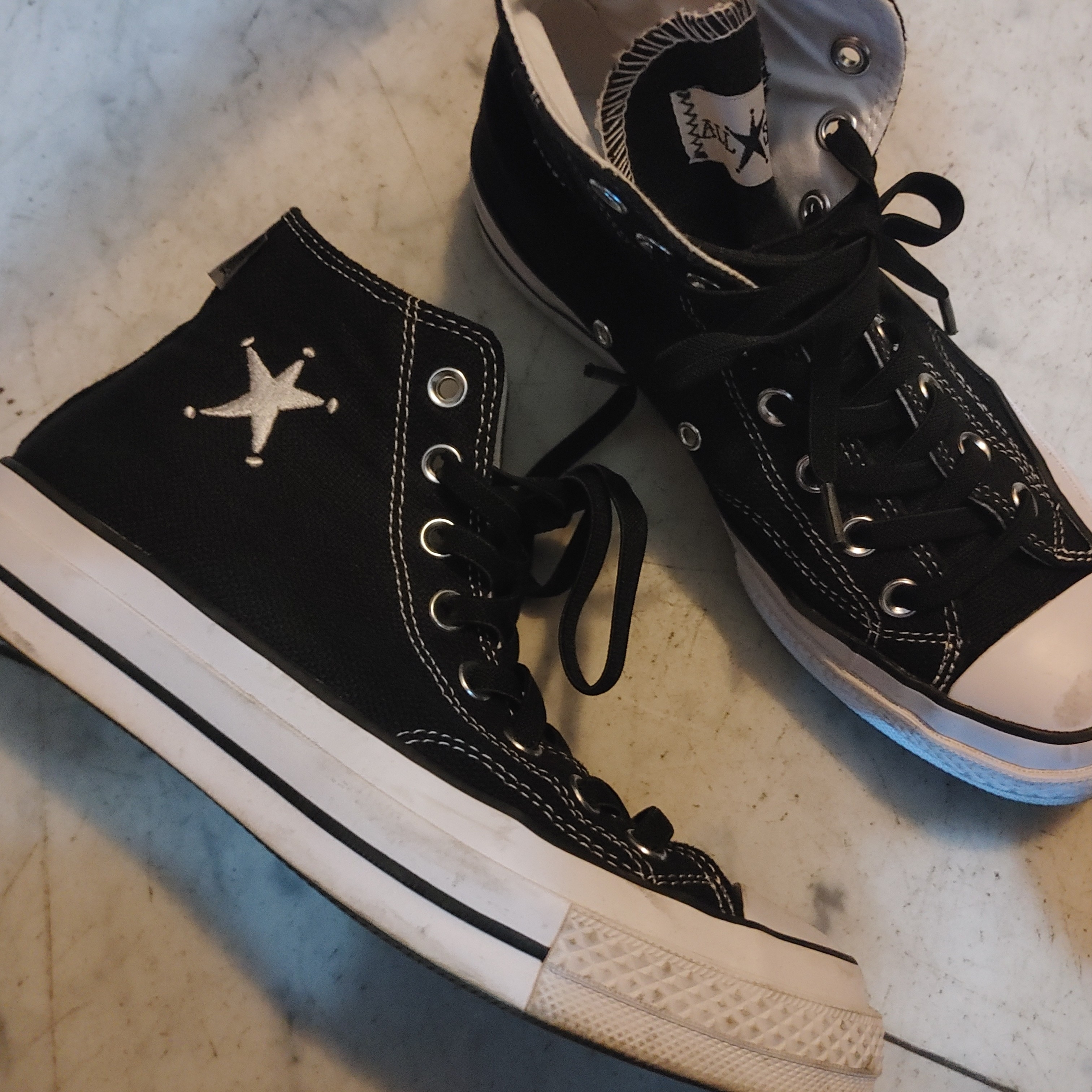 Converse x Stussy Chuck 70 High Black 착용 스타일