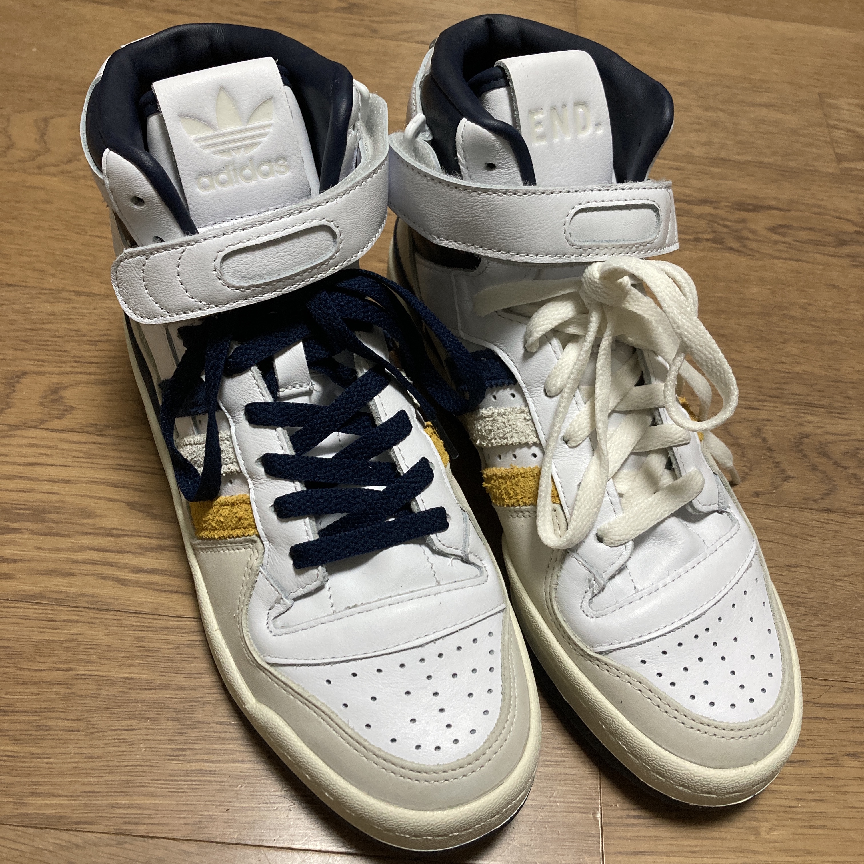 Adidas x END. Forum High Varsity 착용 스타일