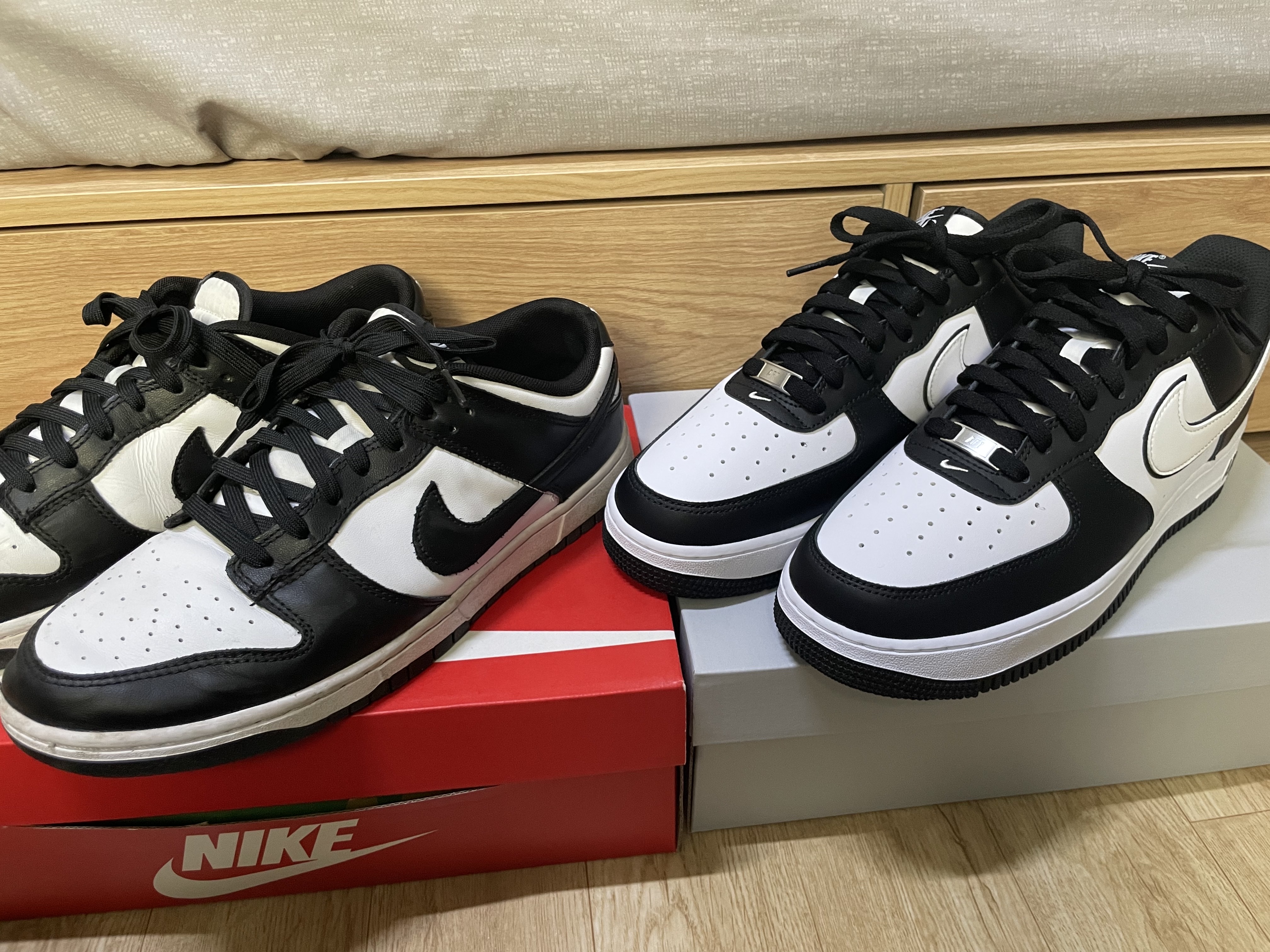 Nike Air Force 1 '07 Black White 착용 스타일