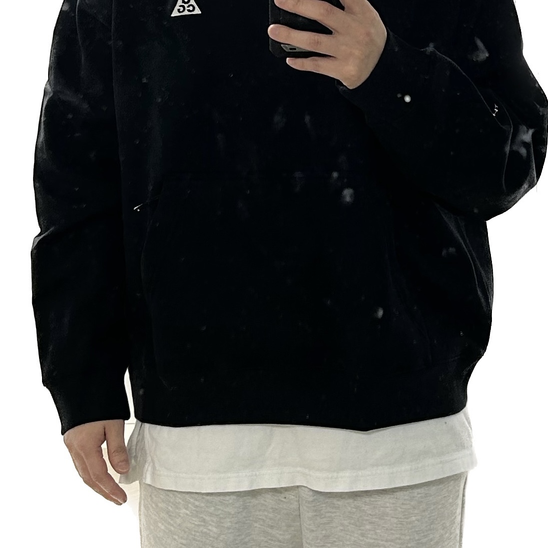 Nike ACG Therma-Fit Fleece Pullover Hoodie Black - Asia 착용 스타일 - 1