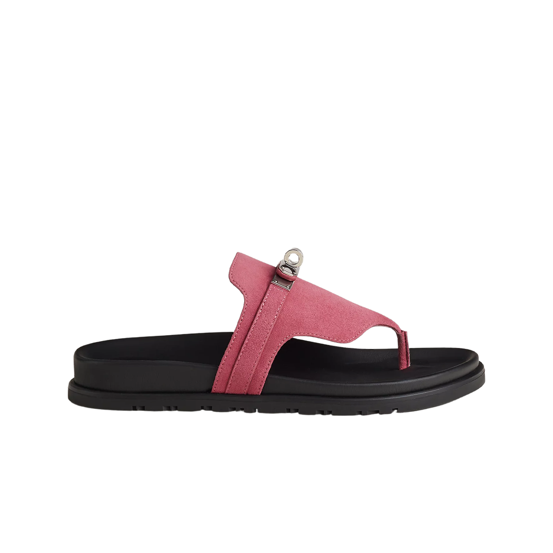 (W) 에르메스 엠파이어 샌들 스웨이드 고트스킨 & 팔라듐 하드웨어 로즈 아프로디테((W) Hermes Empire Sandal Suede Goatskin & Palladium Rose Aphrodite) - 1